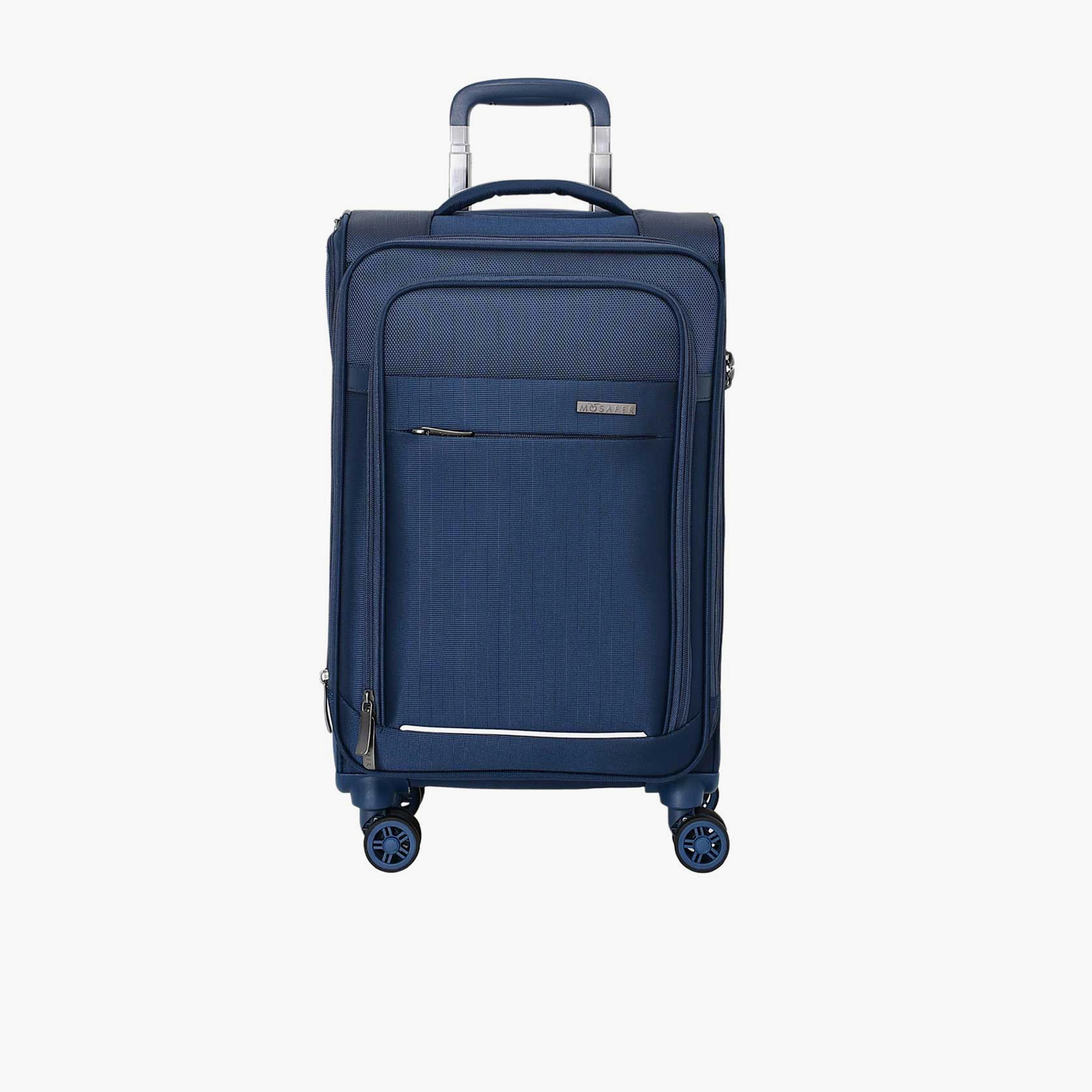 Mosafer Desire II 50 CM Small Cabin Polyester Soft Sided 4-Wheeler Spinner Trolley Bag with TSA Lock-travel-luggagesandbags-luggage-image-1