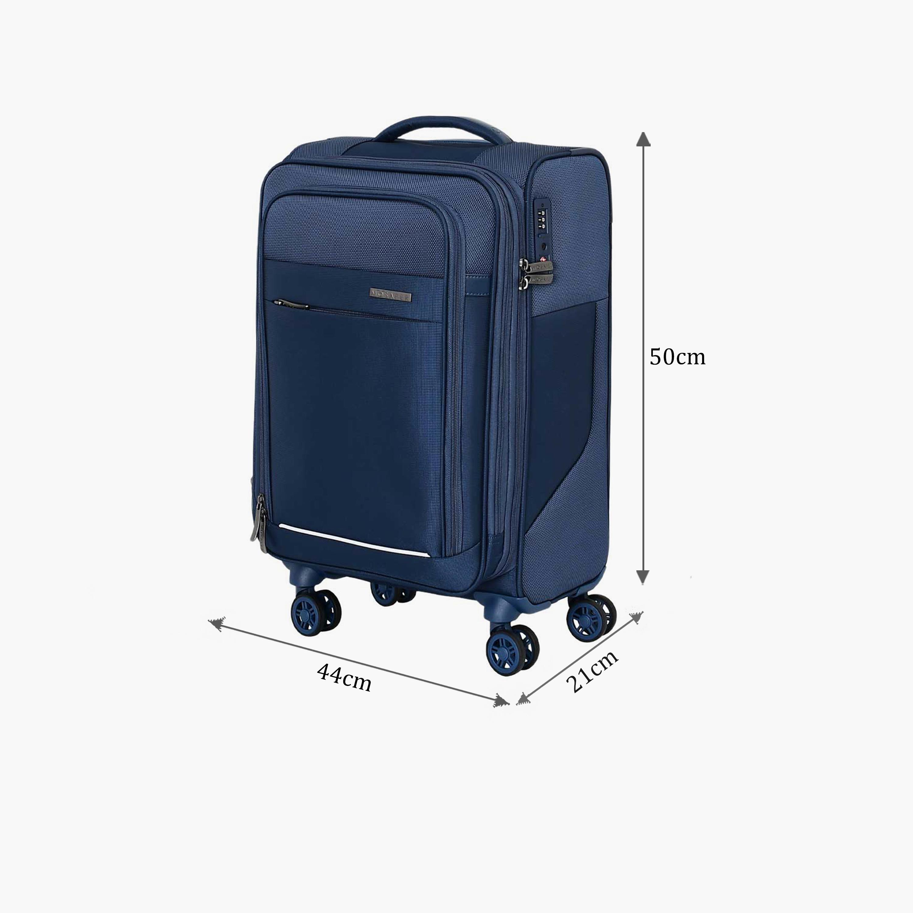 Mosafer Desire II 50 CM Small Cabin Polyester Soft Sided 4-Wheeler Spinner Trolley Bag with TSA Lock-travel-luggagesandbags-luggage-image-2