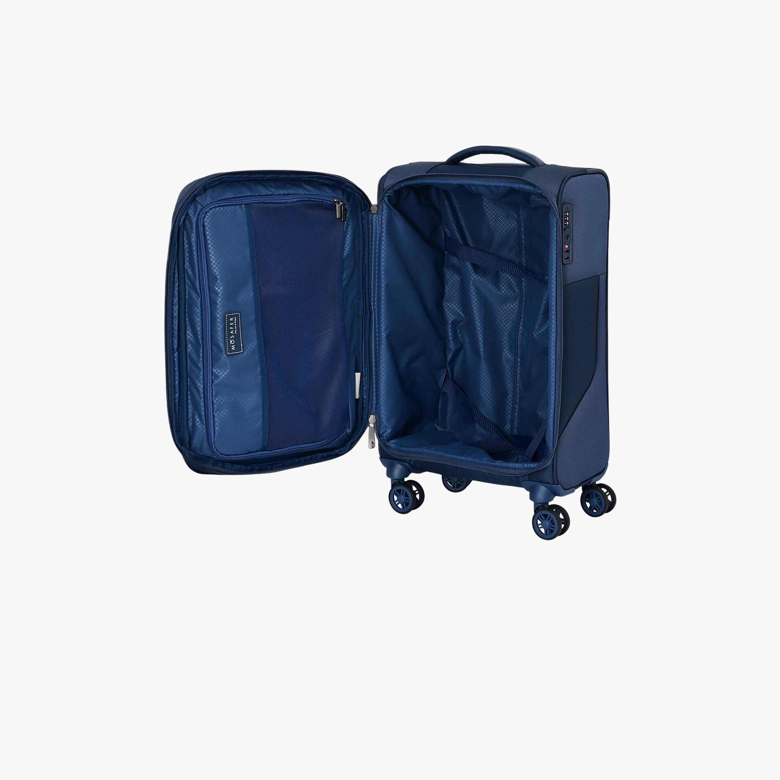 Mosafer Desire II 50 CM Small Cabin Polyester Soft Sided 4-Wheeler Spinner Trolley Bag with TSA Lock-travel-luggagesandbags-luggage-image-5