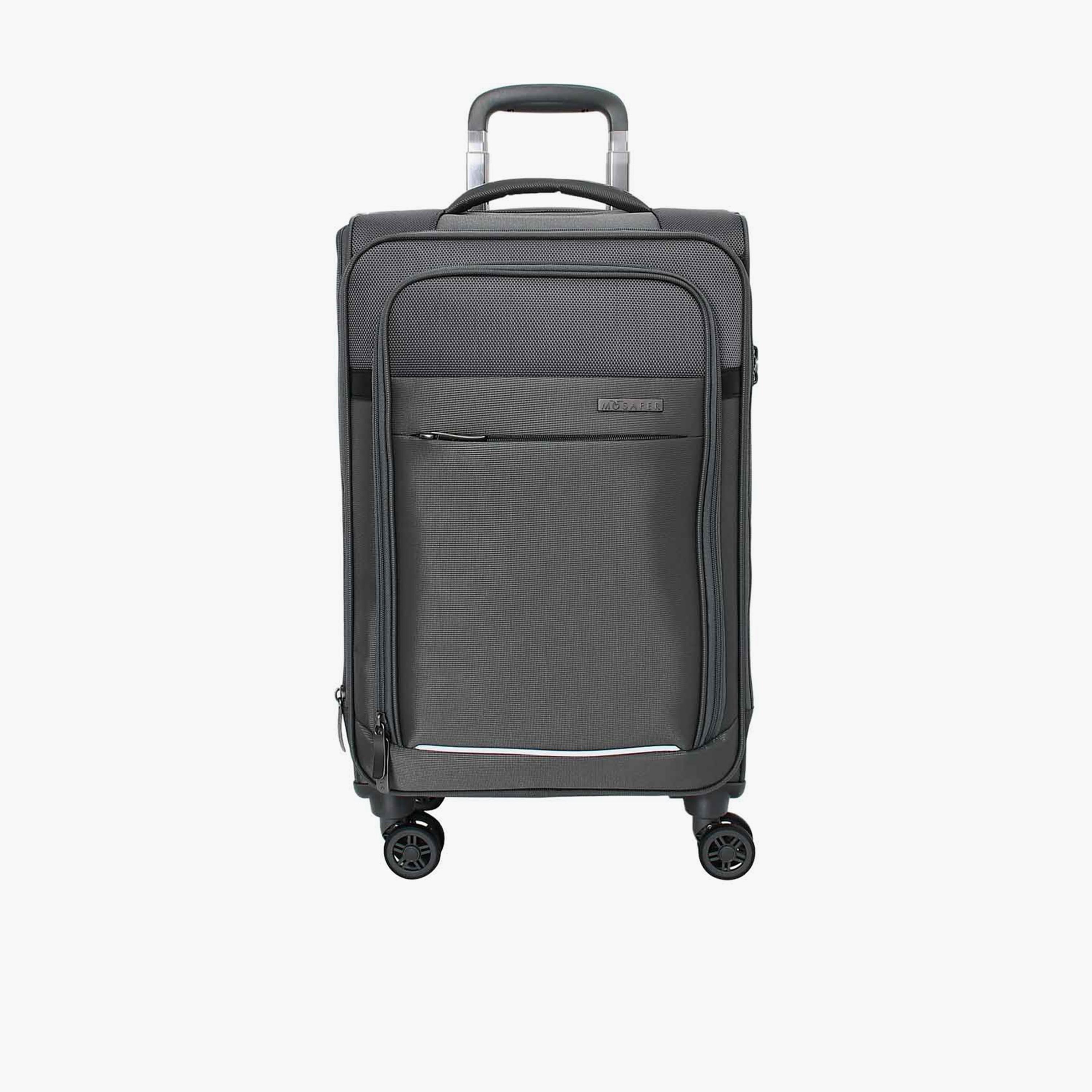 Mosafer Desire II 50 CM Small Cabin Polyester Soft Sided 4-Wheeler Spinner Trolley Bag with TSA Lock-travel-luggagesandbags-luggage-image-1