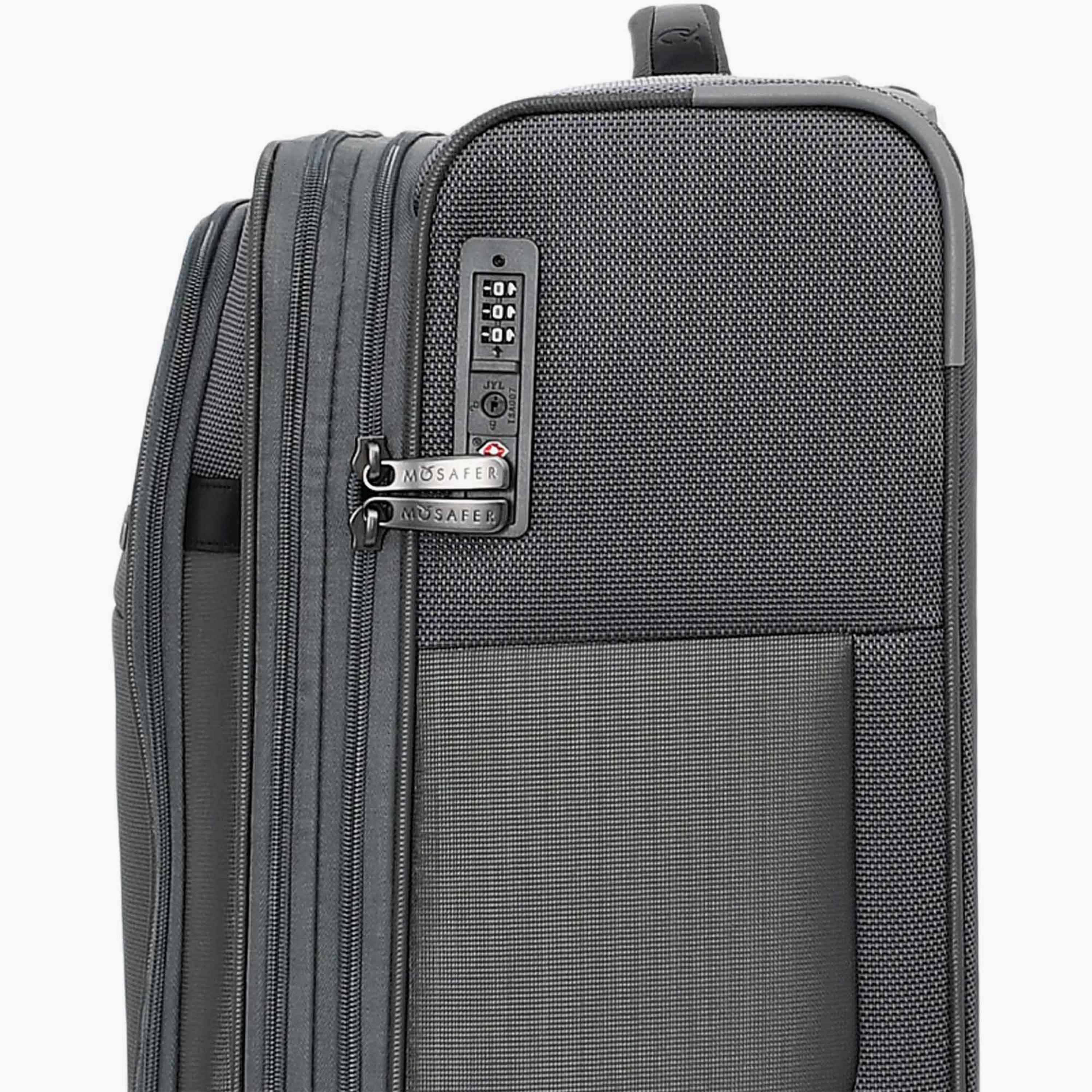 Mosafer Desire II 50 CM Small Cabin Polyester Soft Sided 4-Wheeler Spinner Trolley Bag with TSA Lock-travel-luggagesandbags-luggage-image-14