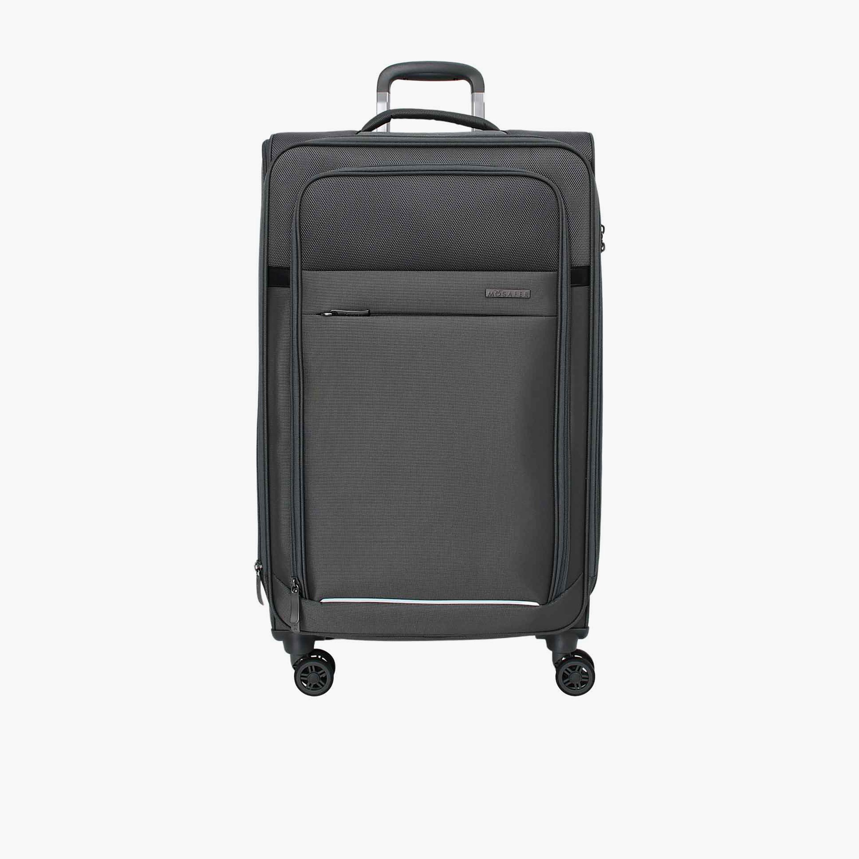 Mosafer Desire II 63 CM Medium Check-in Polyester Soft Sided 4-Wheeler Spinner Trolley Bag with TSA Lock-travel-luggagesandbags-luggage-image-1