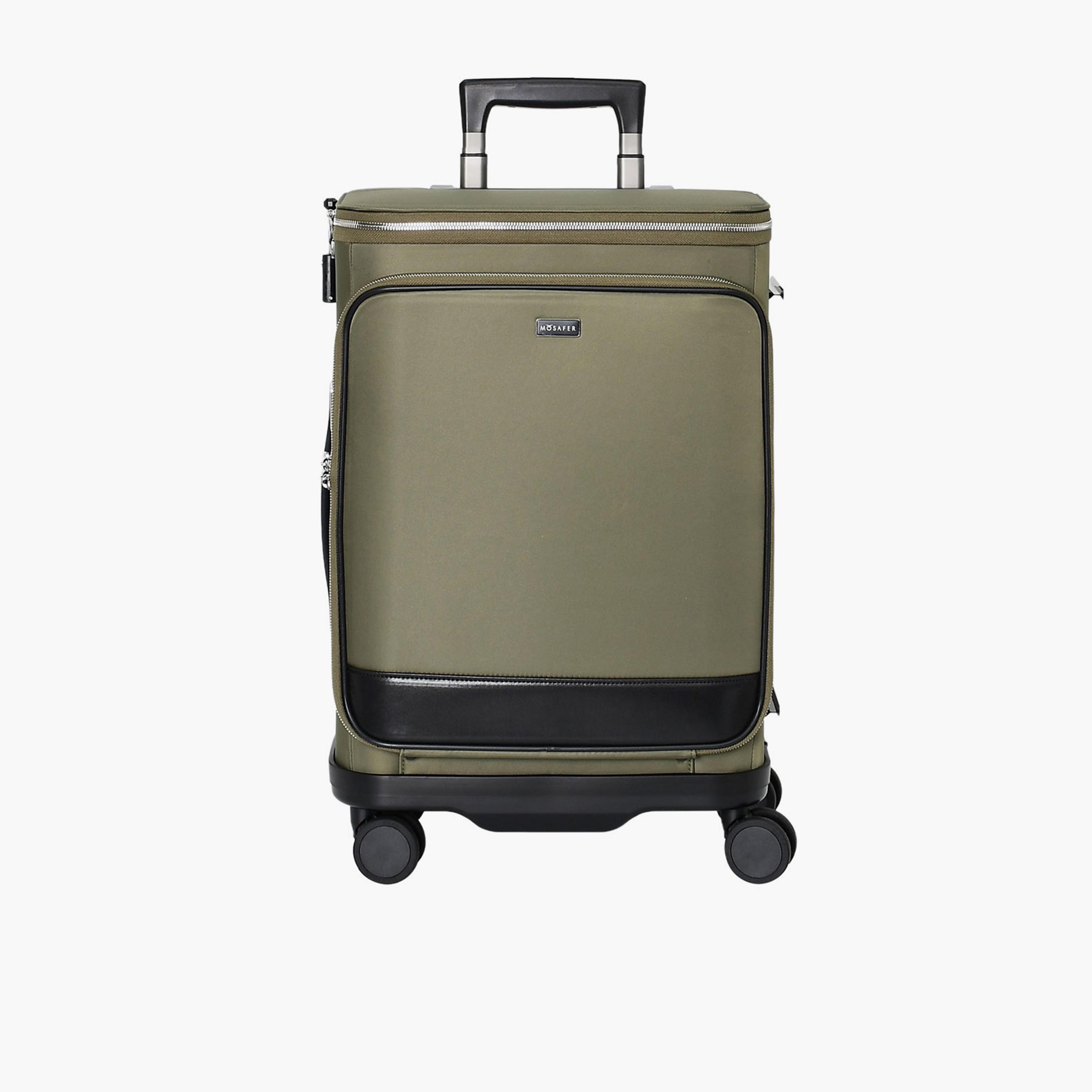 Mosafer Wellington 56 CM Small Cabin Nylon Soft Sided 4-Wheeler Spinner Trolley Bag with TSA Lock-travel-luggagesandbags-luggage-image-1
