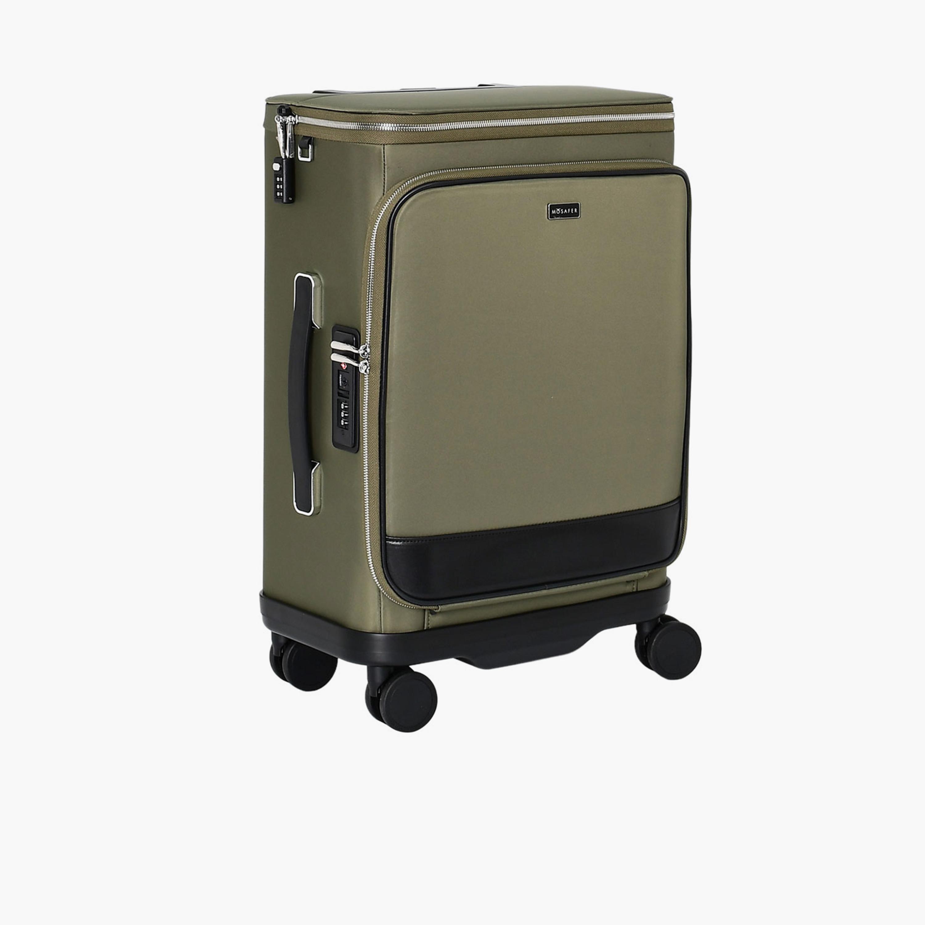 Mosafer Wellington 56 CM Small Cabin Nylon Soft Sided 4-Wheeler Spinner Trolley Bag with TSA Lock-travel-luggagesandbags-luggage-image-11