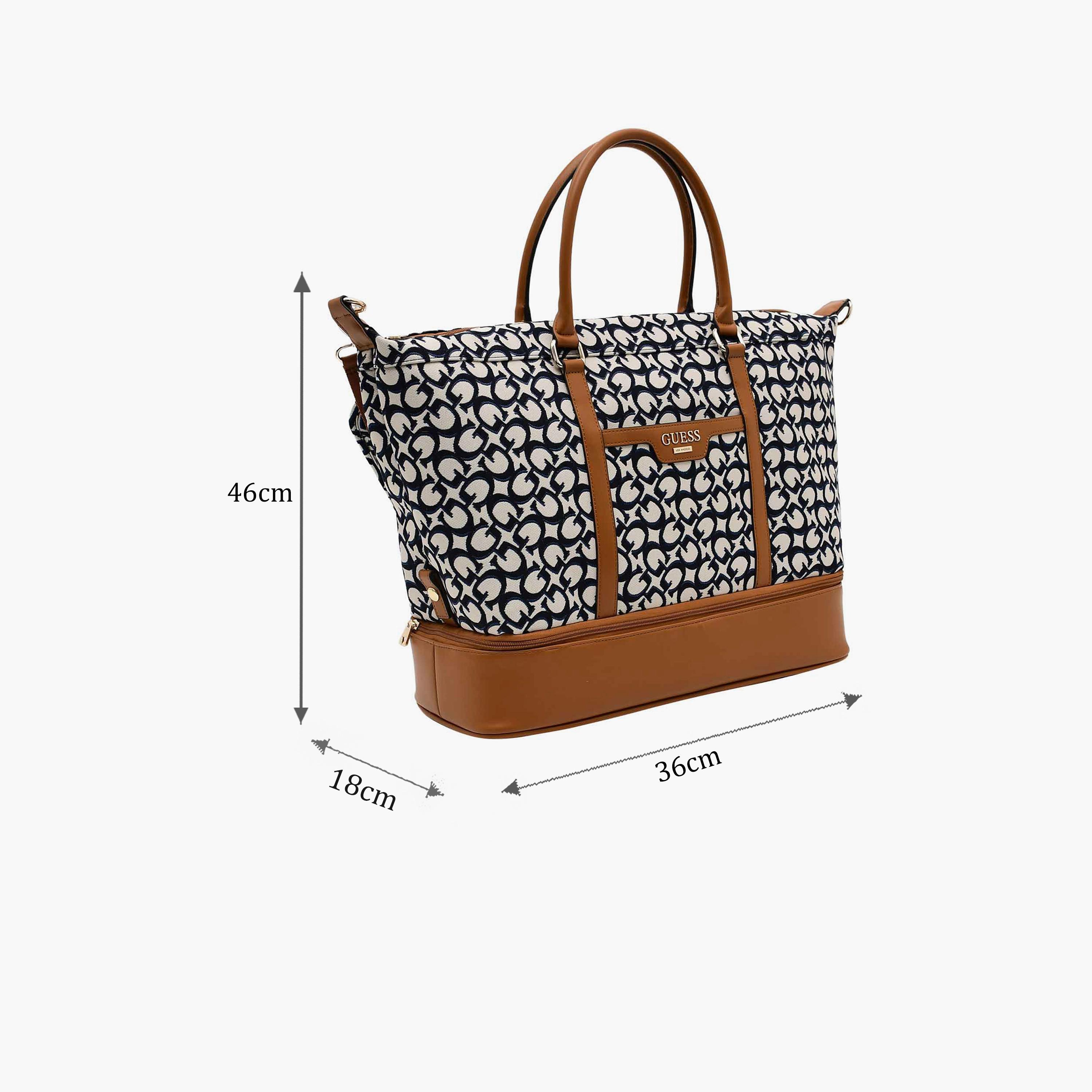 غيس - شنطة سفر ترايسي مطبوعة بمقبضين وسحاب إغلاق وحزام قابل للفصل | 46 × 36 × 18 سم-travel-luggagesandbags-dufflebags-image-2