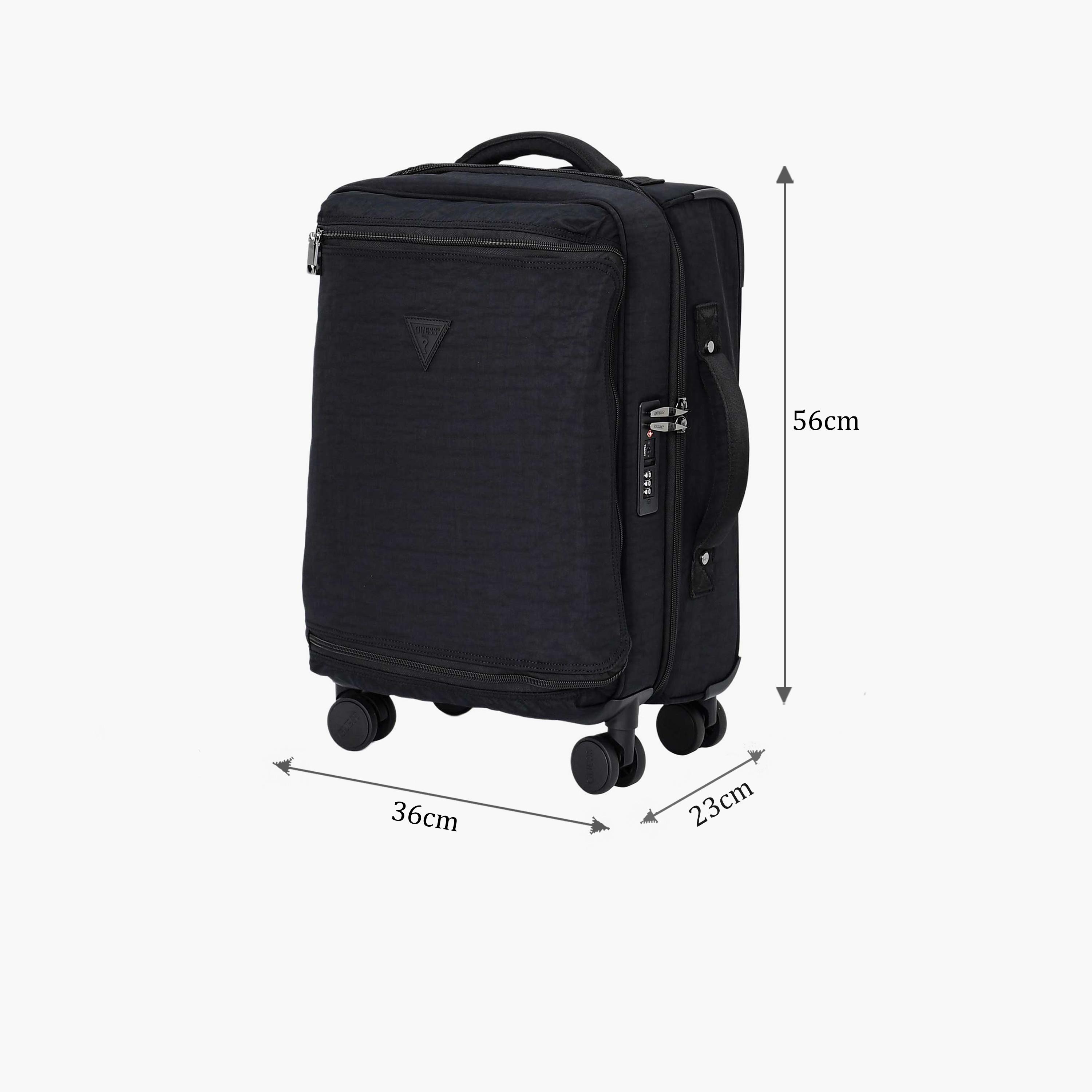 Guess Greyjoy 56 CM Small Cabin Nylon Soft Sided 4-Wheeler Spinner Trolley Bag with TSA Lock-travel-luggagesandbags-luggage-image-2