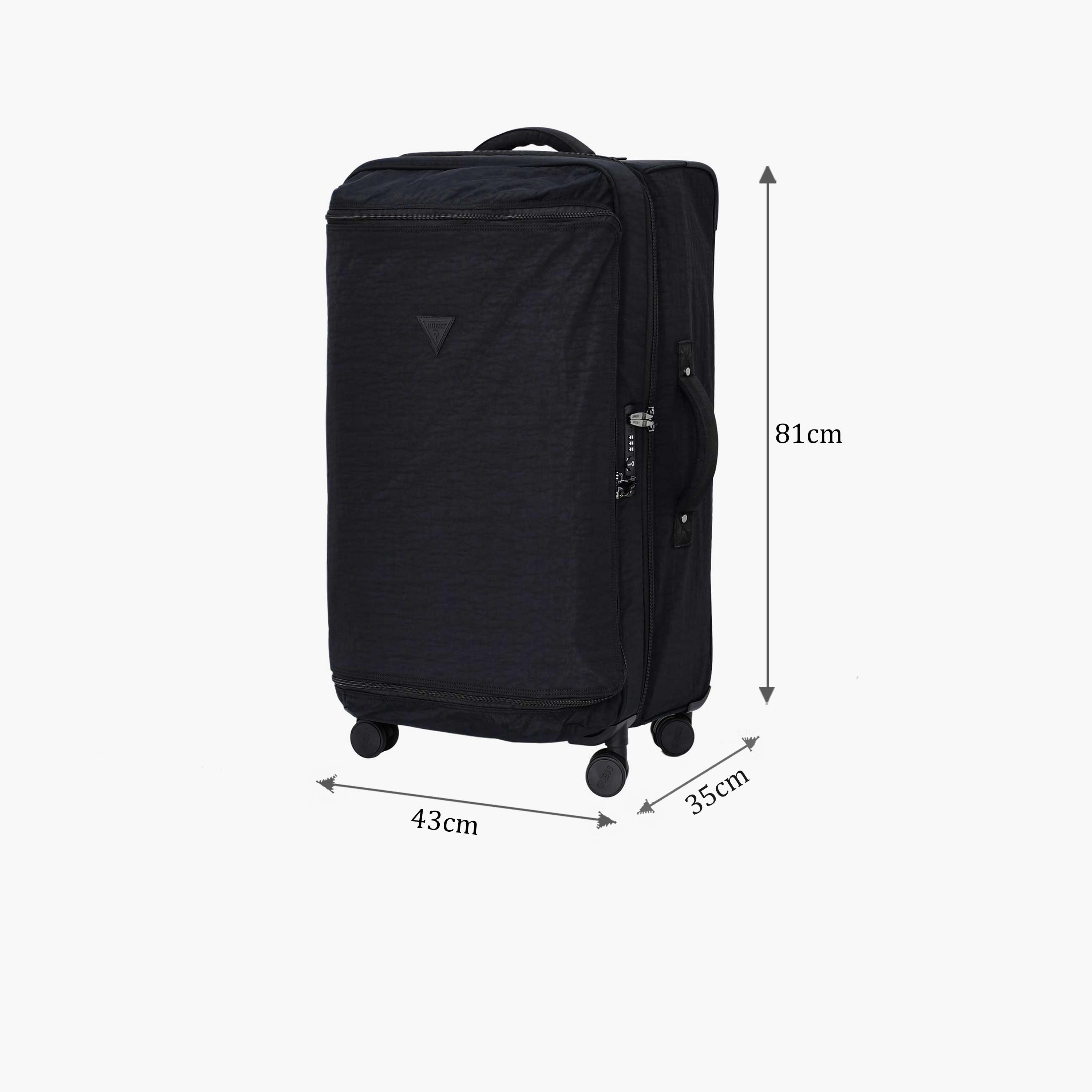 Guess Greyjoy 81 CM Large Check-in Nylon Soft Sided 4-Wheeler Spinner Trolley Bag with TSA Lock-travel-luggagesandbags-luggage-image-2