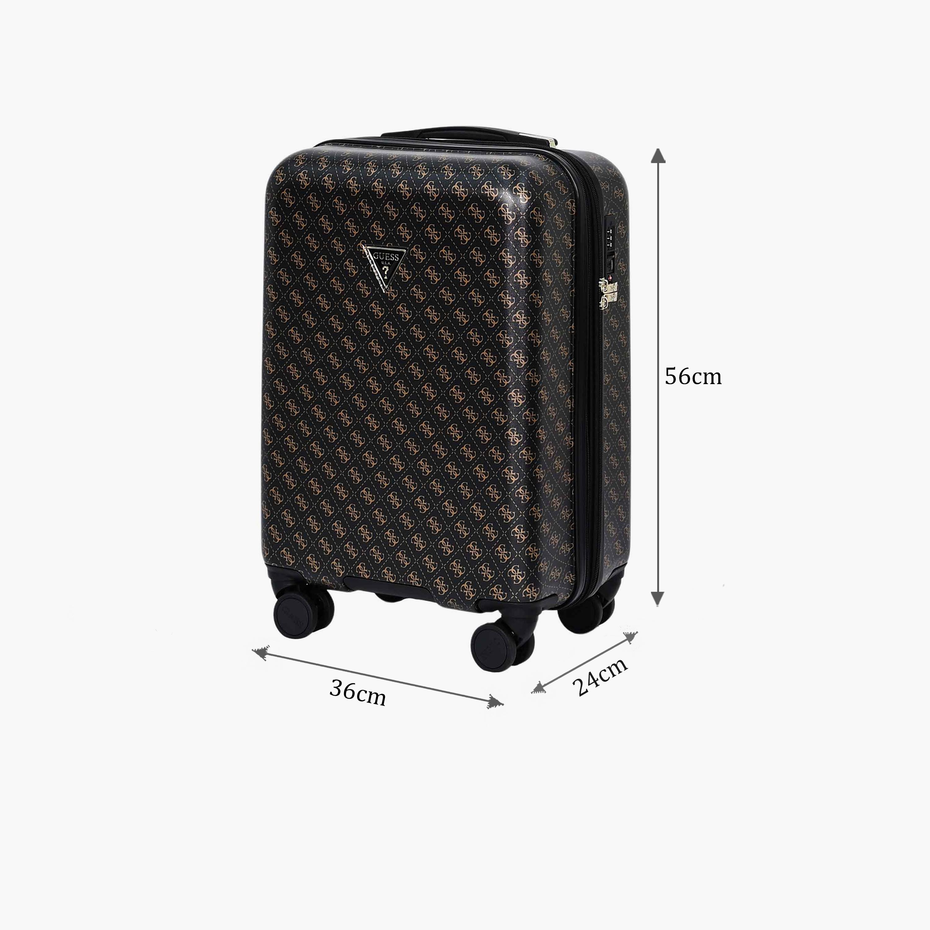 Guess Jesco 56 CM Small Cabin PU Hard Sided 4-Wheeler Spinner Trolley Bag with TSA Lock-travel-luggagesandbags-luggage-image-2