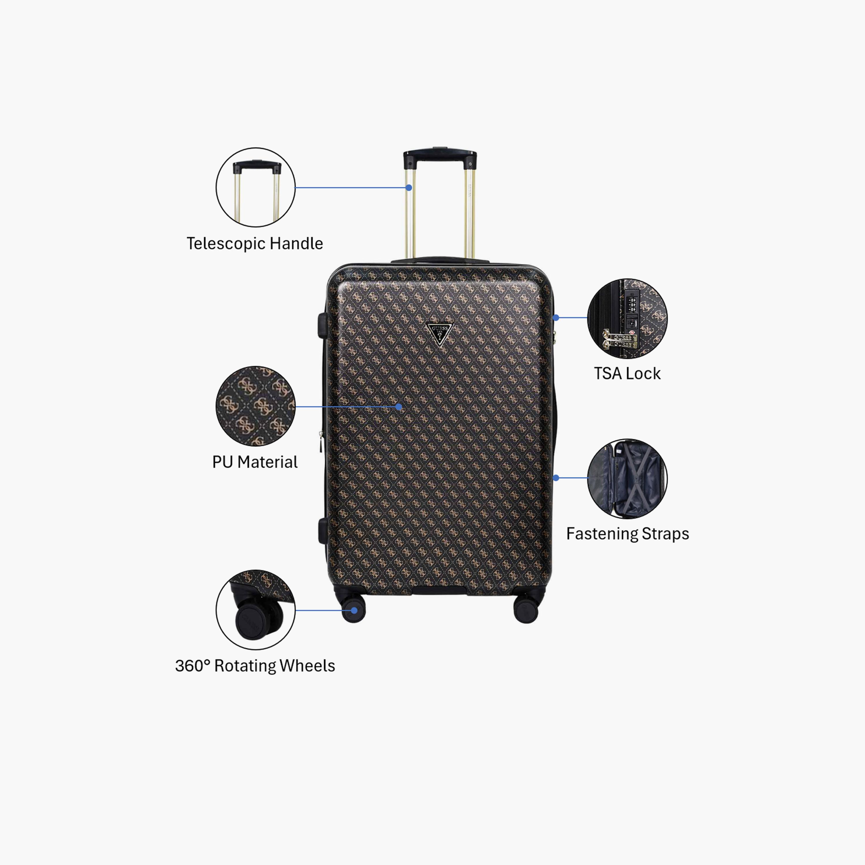Guess Jesco 51 CM Large Check-in PU Hard Sided 4-Wheeler Spinner Trolley Bag with TSA Lock-travel-luggagesandbags-luggage-image-3