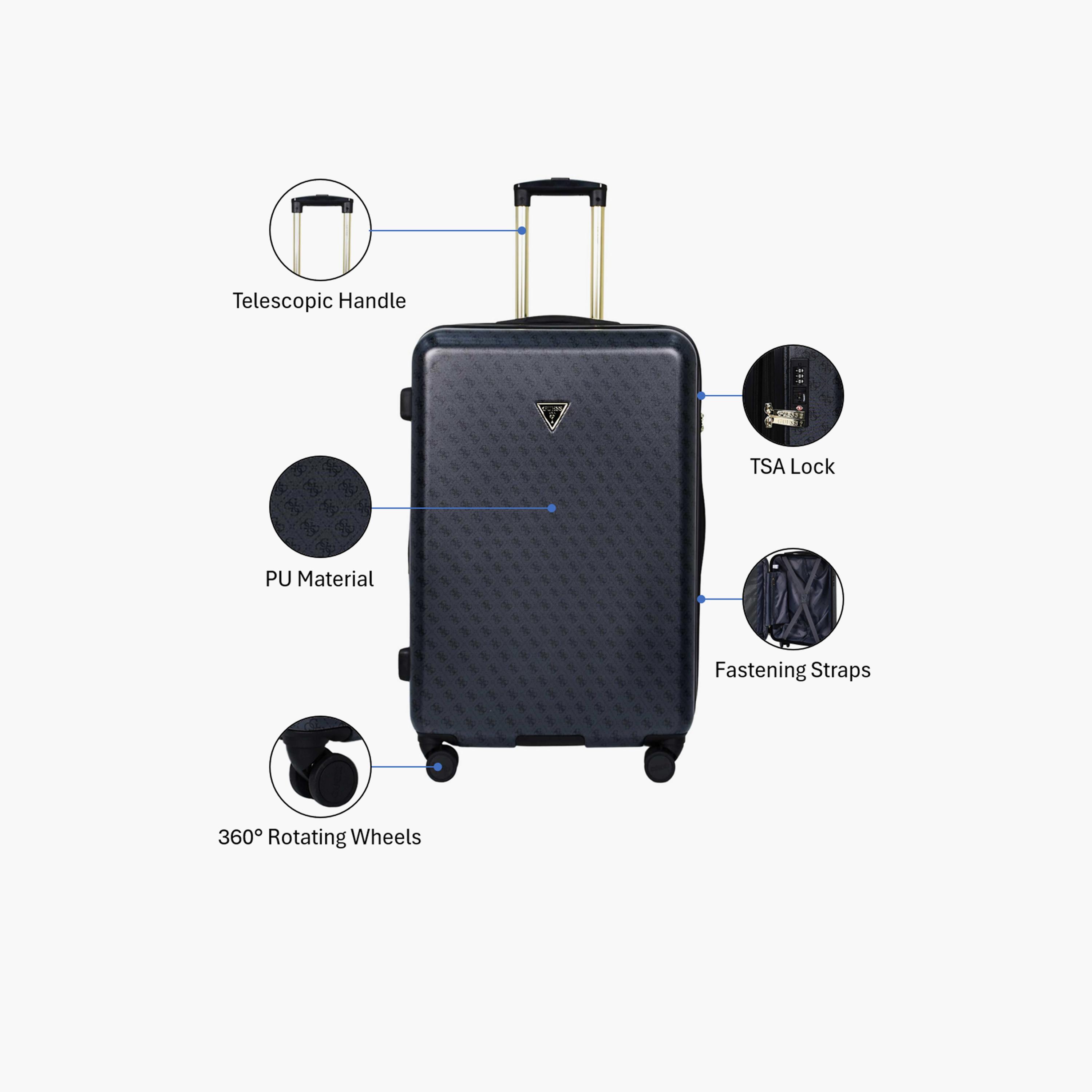 Guess Jesco 51 CM Large Check-in PU Hard Sided 4-Wheeler Spinner Trolley Bag with TSA Lock-travel-luggagesandbags-luggage-image-3