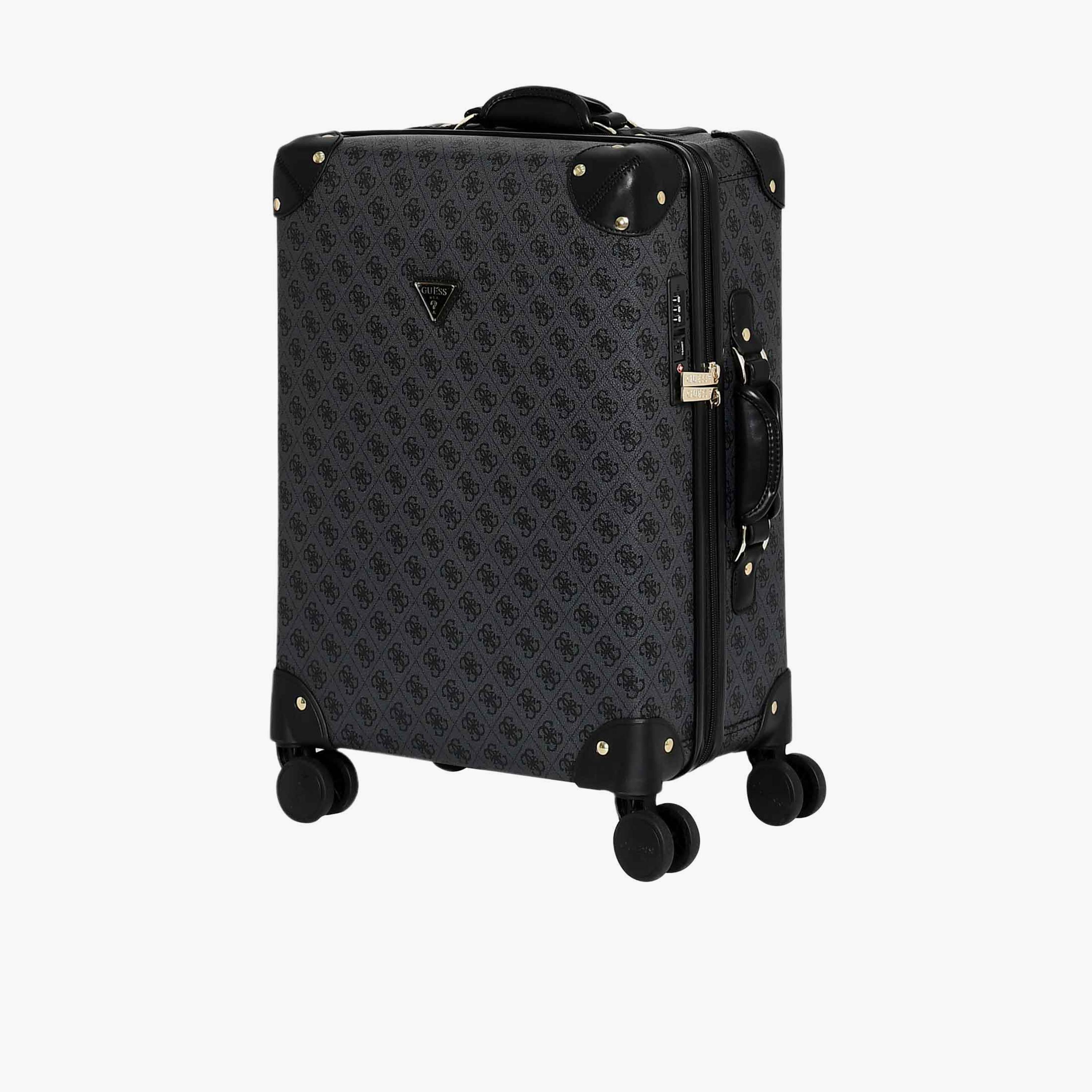 Guess Latona 53 CM Small Cabin PU Hard Sided 4-Wheeler Spinner Trolley Bag with TSA Lock-travel-luggagesandbags-luggage-image-12