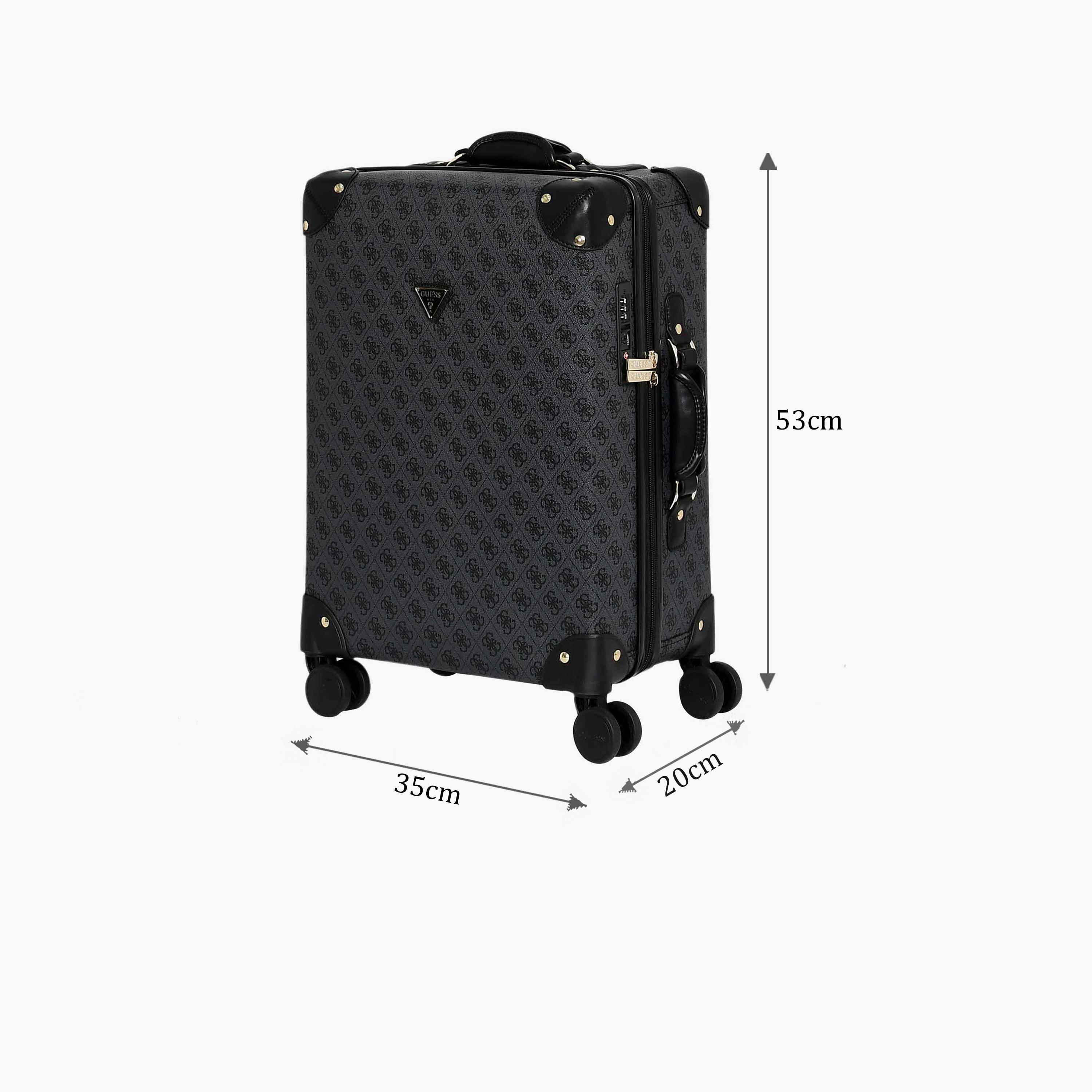 Guess Latona 53 CM Small Cabin PU Hard Sided 4-Wheeler Spinner Trolley Bag with TSA Lock-travel-luggagesandbags-luggage-image-2
