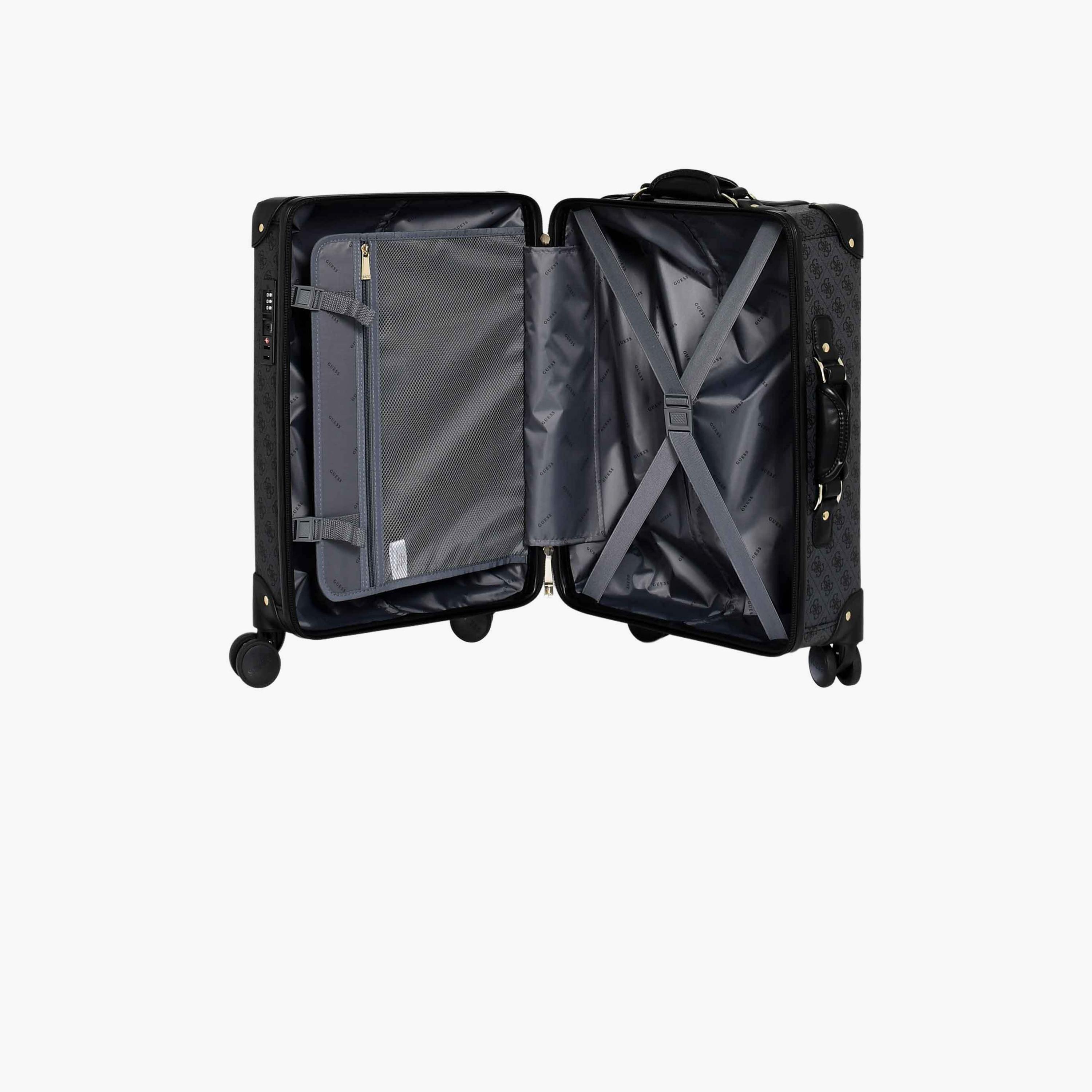 Guess Latona 53 CM Small Cabin PU Hard Sided 4-Wheeler Spinner Trolley Bag with TSA Lock-travel-luggagesandbags-luggage-image-6