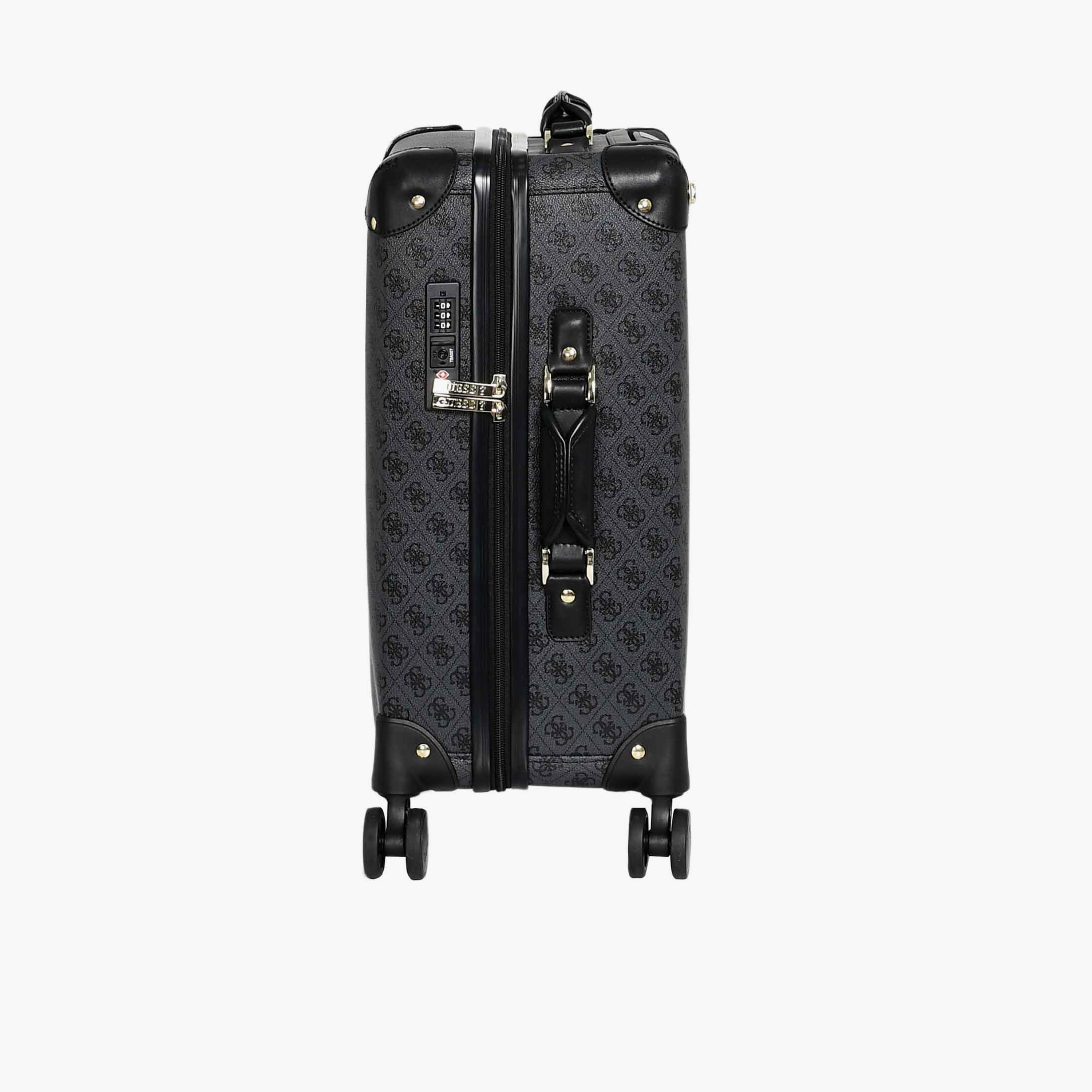 Guess Latona 53 CM Small Cabin PU Hard Sided 4-Wheeler Spinner Trolley Bag with TSA Lock-travel-luggagesandbags-luggage-image-7