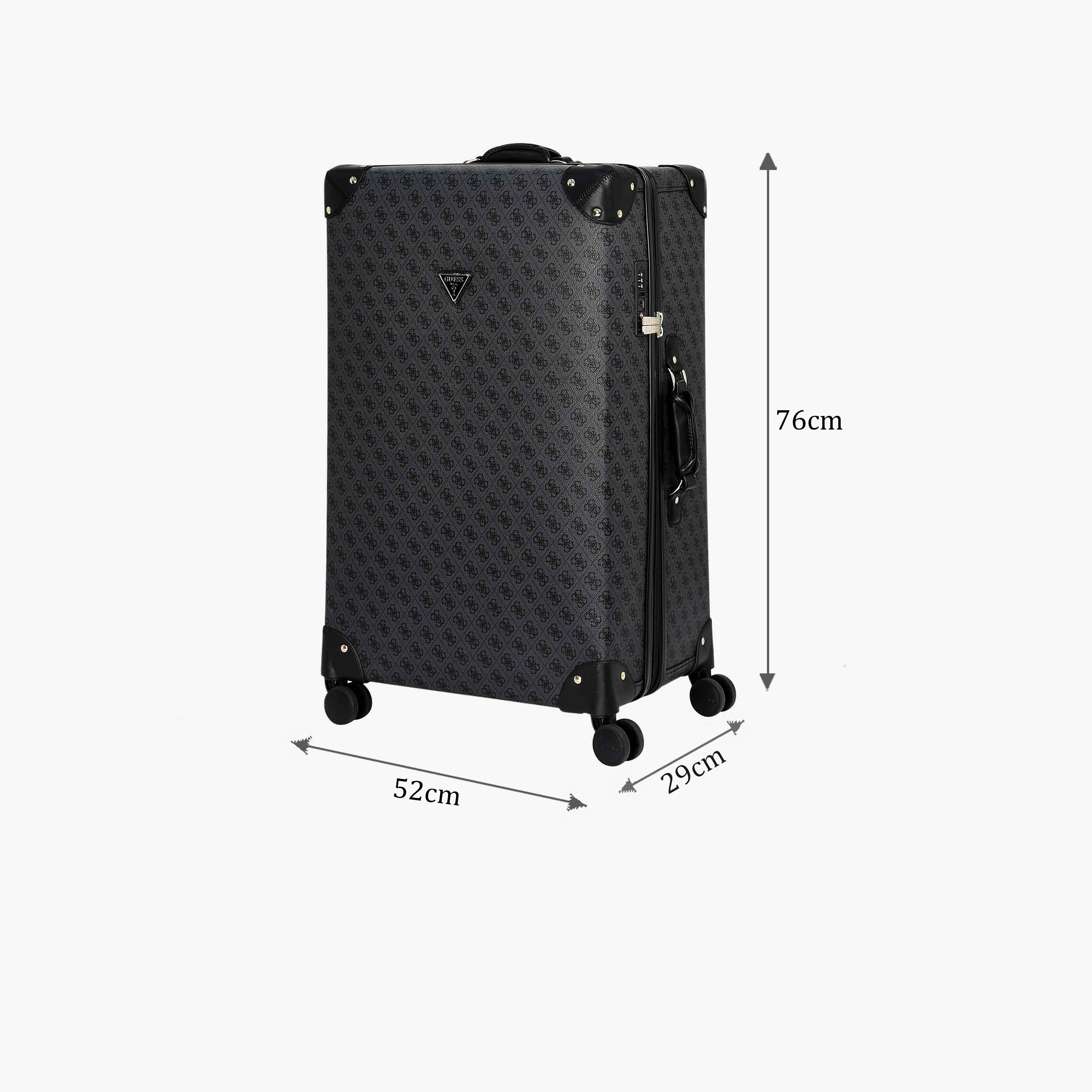 Guess Latona 76 CM Large Check-in PU Hard Sided 4-Wheeler Spinner Trolley Bag with TSA Lock-travel-luggagesandbags-luggage-image-2