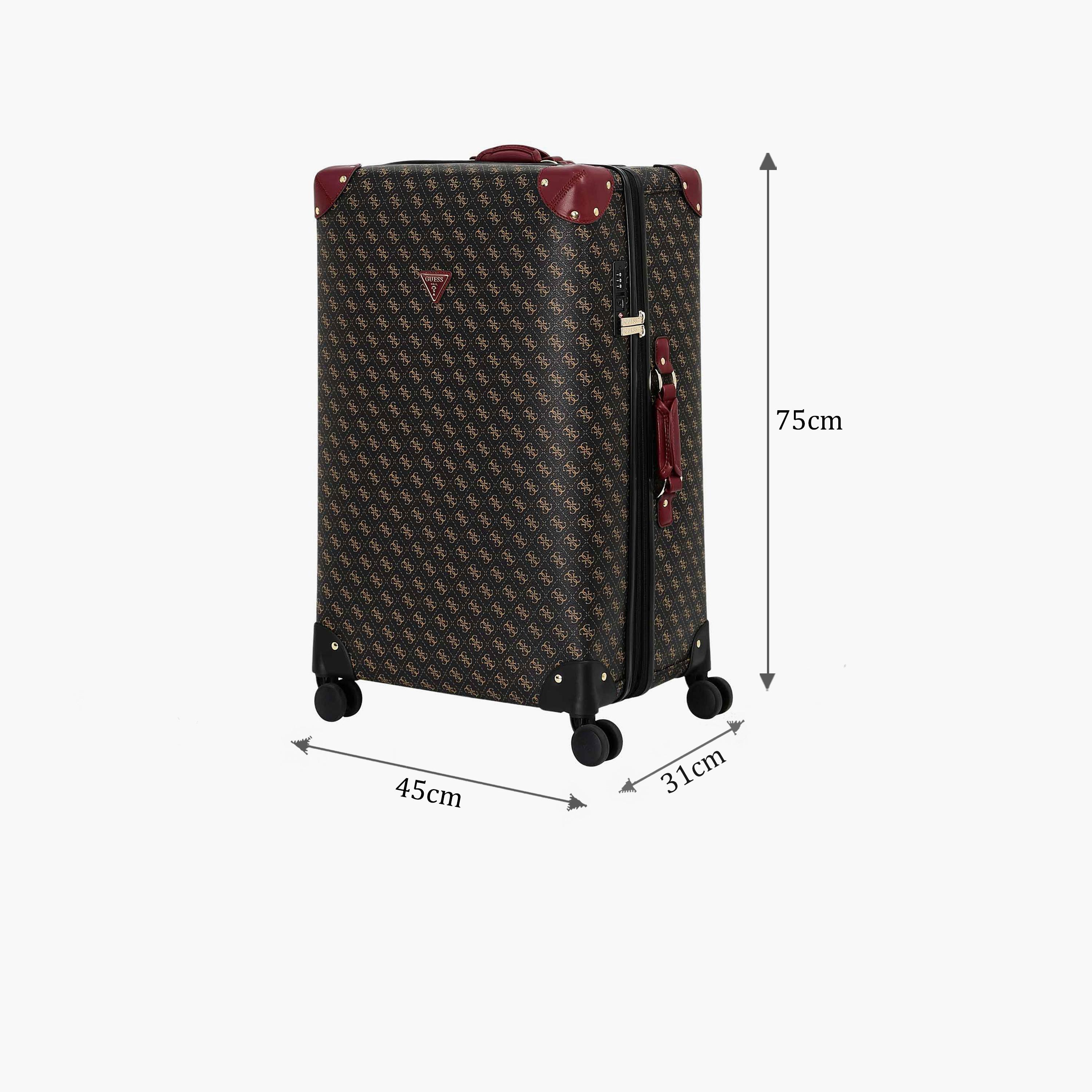Guess Latona 75 CM Large Check-in PU Hard Sided 4-Wheeler Spinner Trolley Bag with TSA Lock-travel-luggagesandbags-luggage-image-2