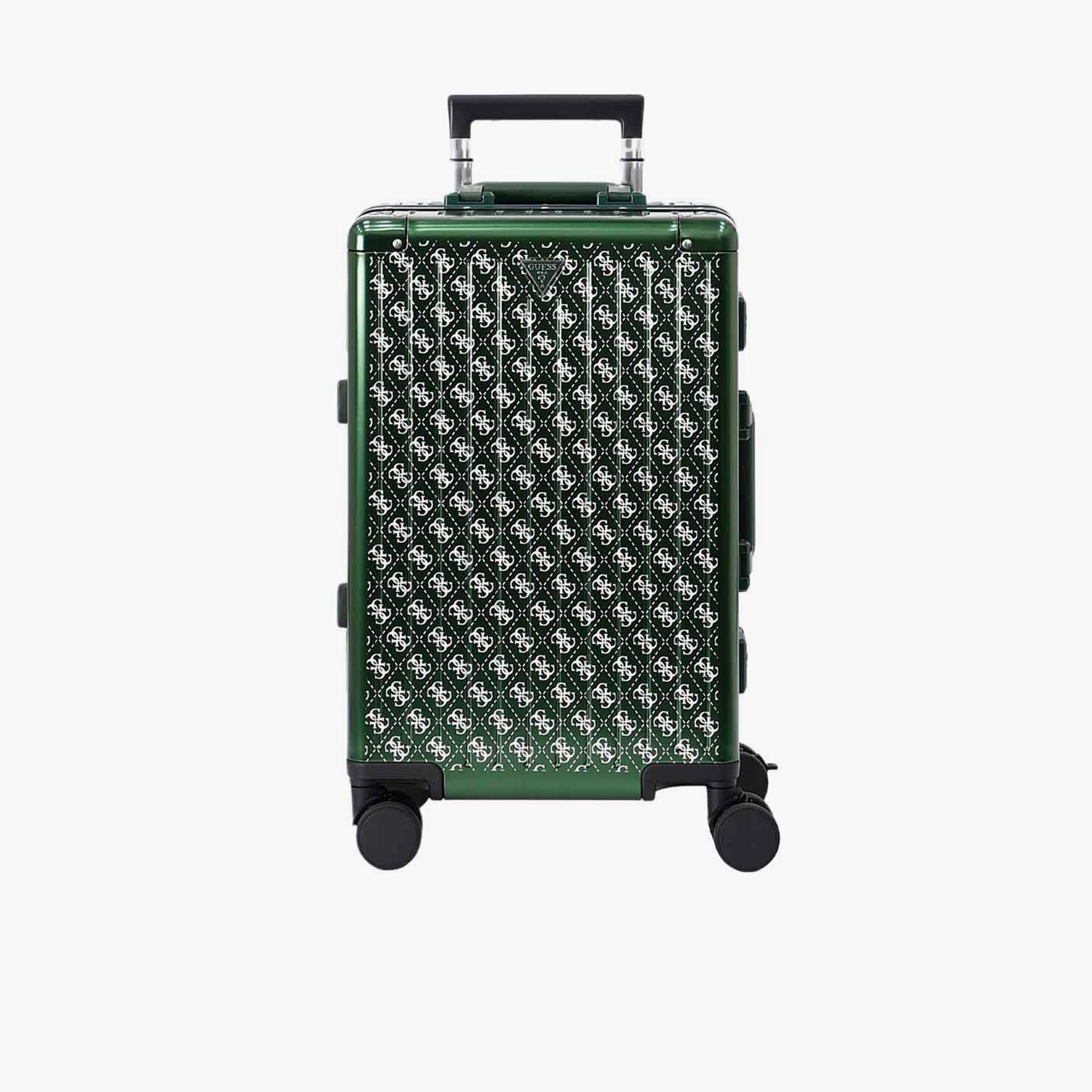 Guess Trunkshow 56.5 CM Small Cabin PU Hard Sided 4-Wheeler Spinner Trolley Bag with TSA Lock-travel-luggagesandbags-luggage-image-1