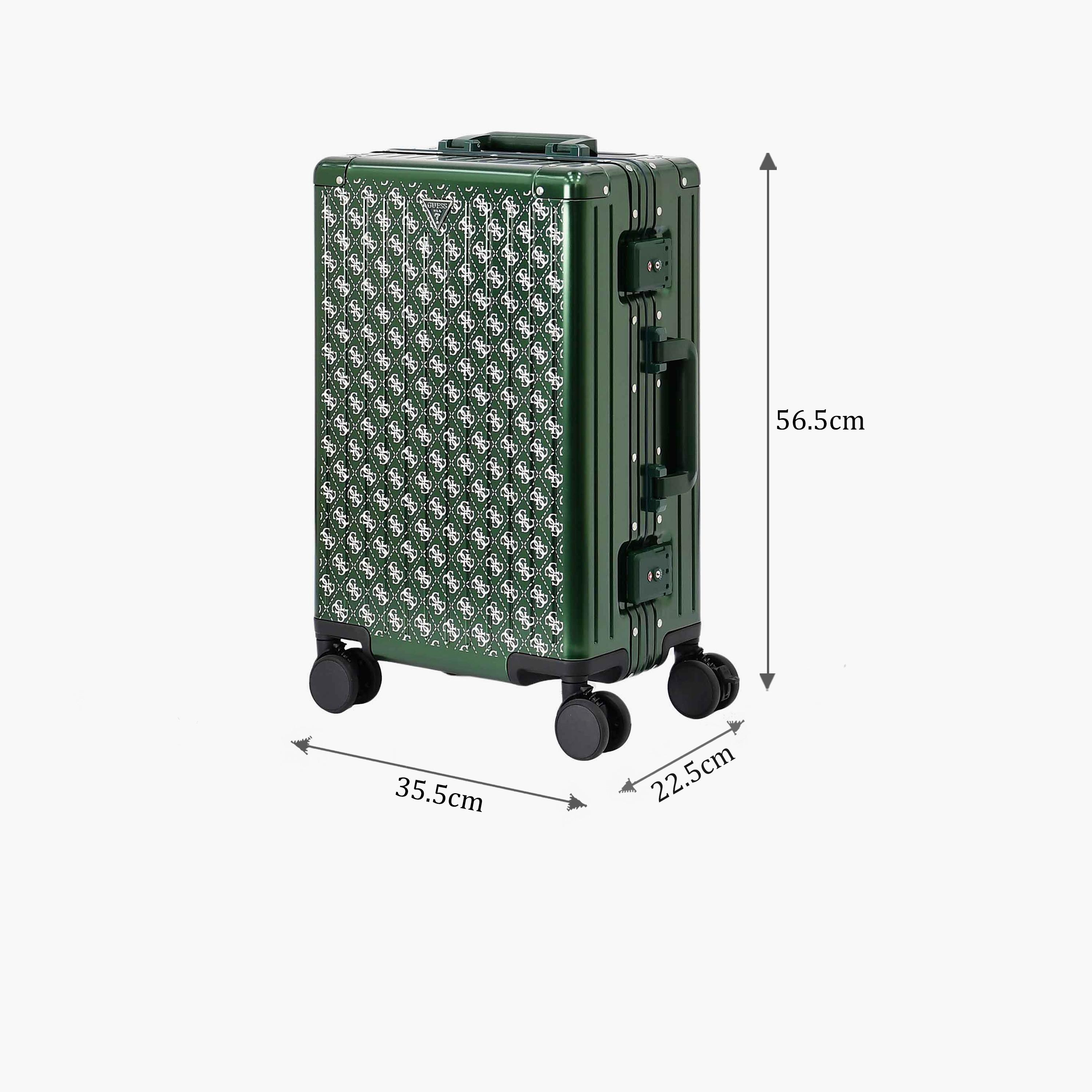 Guess Trunkshow 56.5 CM Small Cabin PU Hard Sided 4-Wheeler Spinner Trolley Bag with TSA Lock-travel-luggagesandbags-luggage-image-2