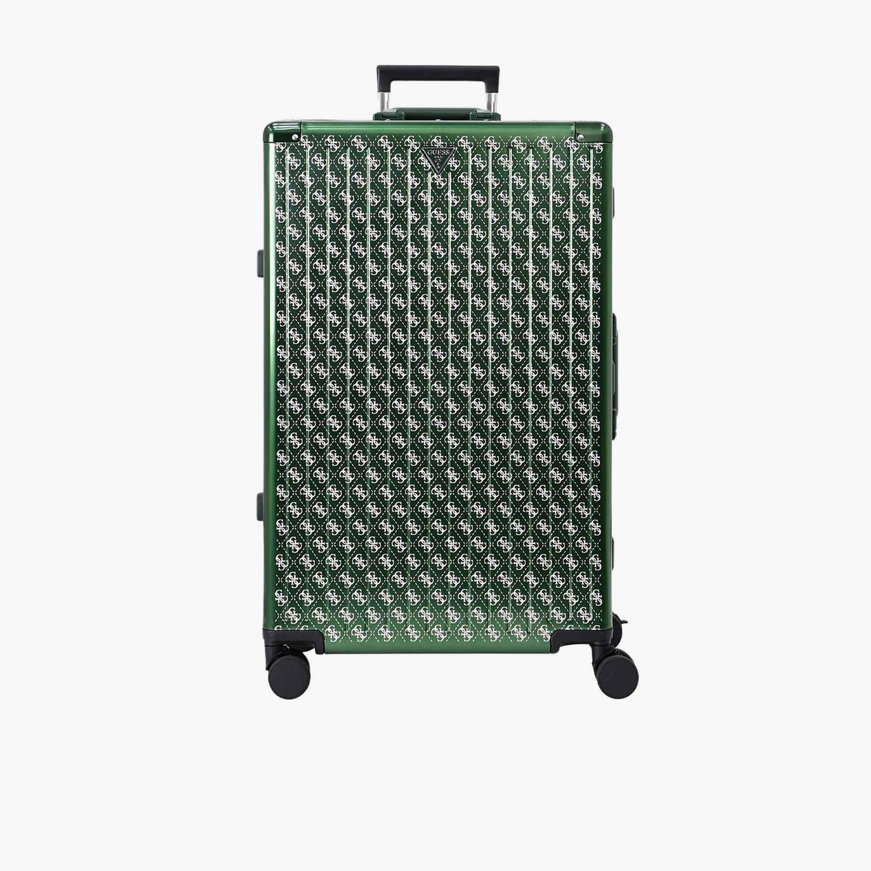 Guess Trunkshow 77 CM Large Check-in PU Hard Sided 4-Wheeler Spinner Trolley Bag with TSA Lock-travel-luggagesandbags-luggage-image-1