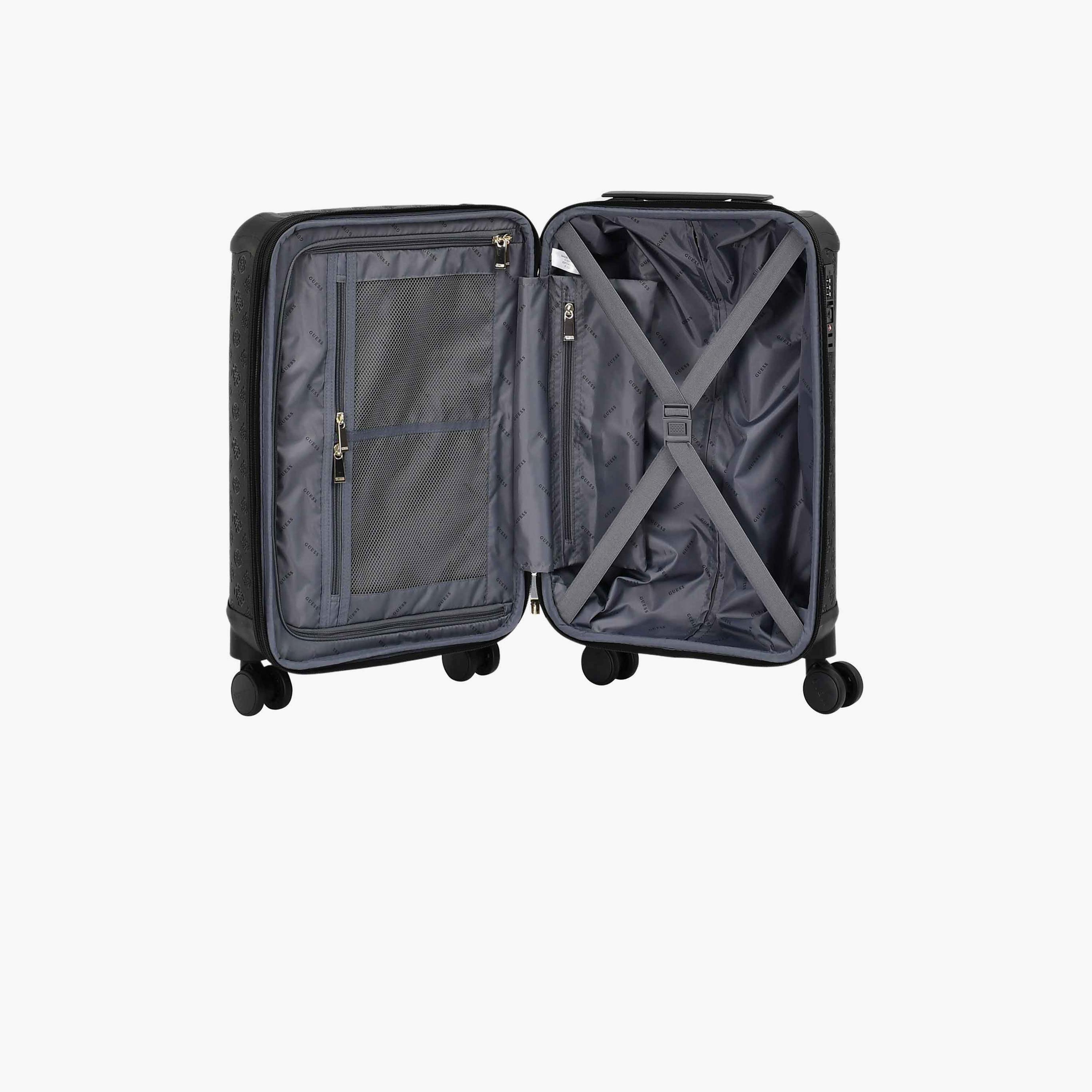 Guess Wilder 56 CM Small Cabin PU Hard Sided 4-Wheeler Spinner Trolley Bag with TSA Lock-travel-luggagesandbags-luggage-image-6