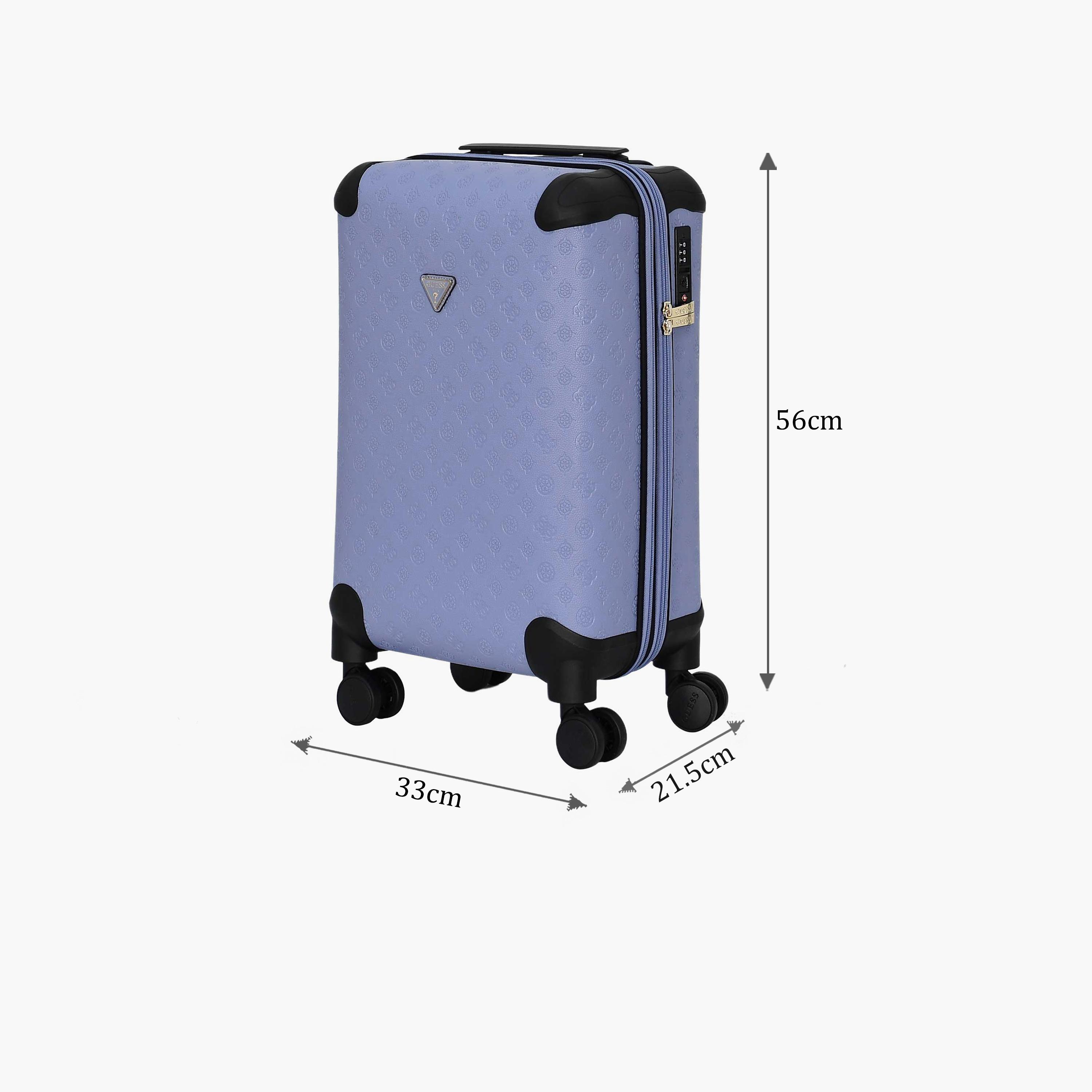 Guess Wilder 56 CM Small Cabin PU Hard Sided 4-Wheeler Spinner Trolley Bag with TSA Lock-travel-luggagesandbags-luggage-image-2