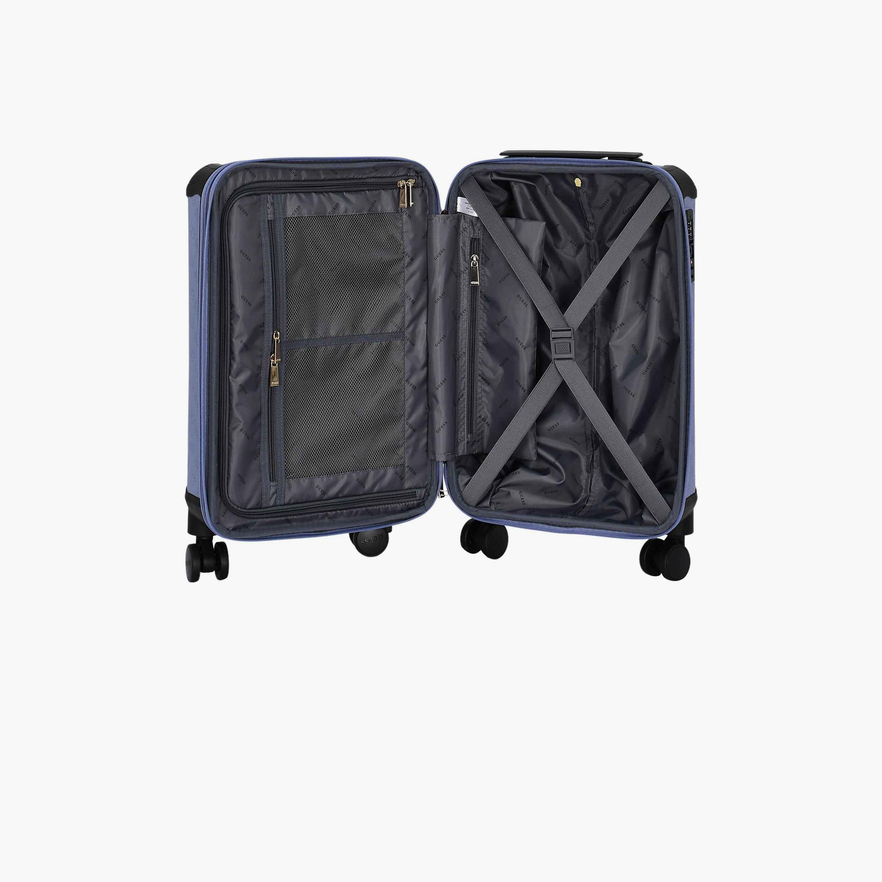 Guess Wilder 56 CM Small Cabin PU Hard Sided 4-Wheeler Spinner Trolley Bag with TSA Lock-travel-luggagesandbags-luggage-image-6