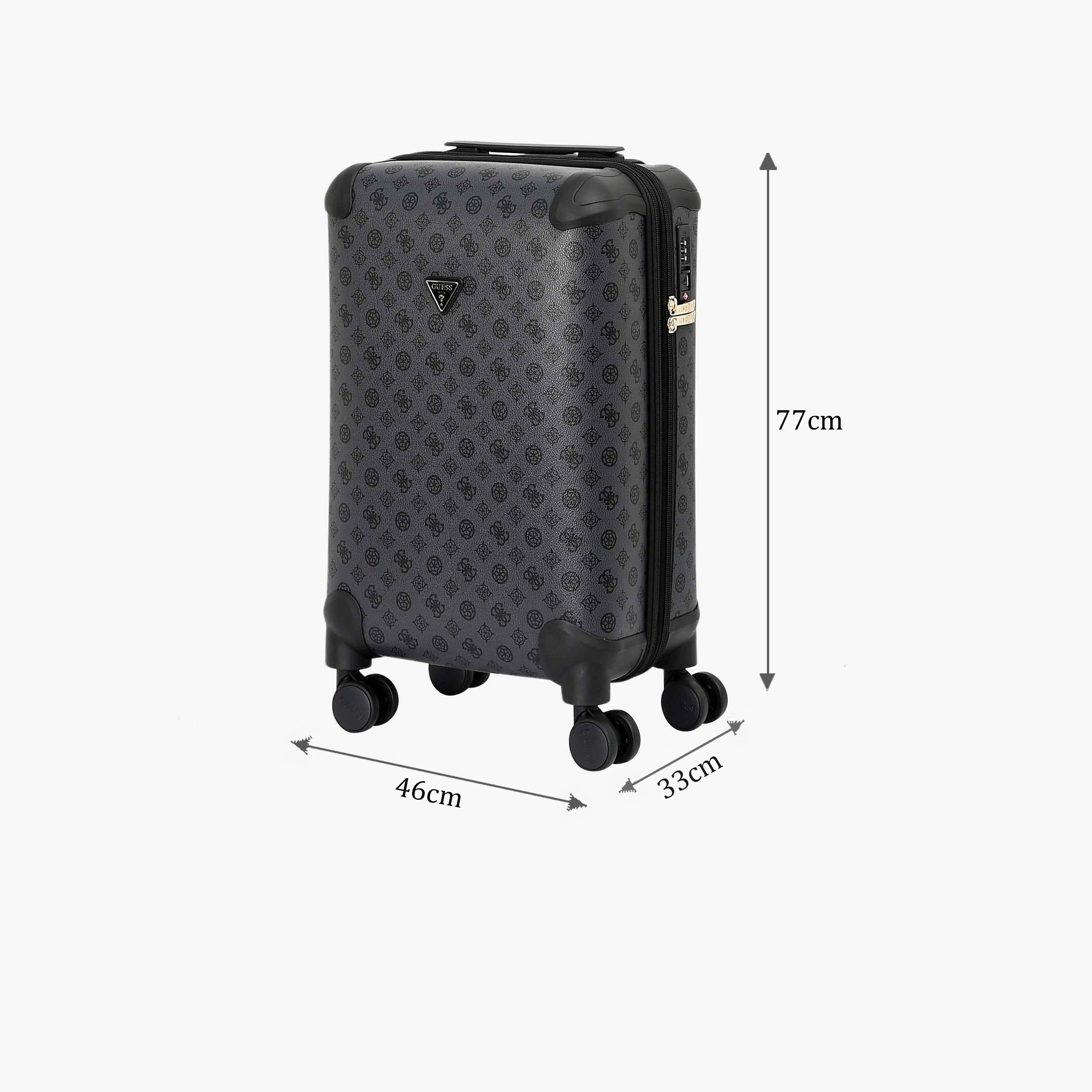 Guess Wilder 77 CM Small Cabin PU Hard Sided 4-Wheeler Spinner Trolley Bag with TSA Lock-travel-luggagesandbags-luggage-image-2