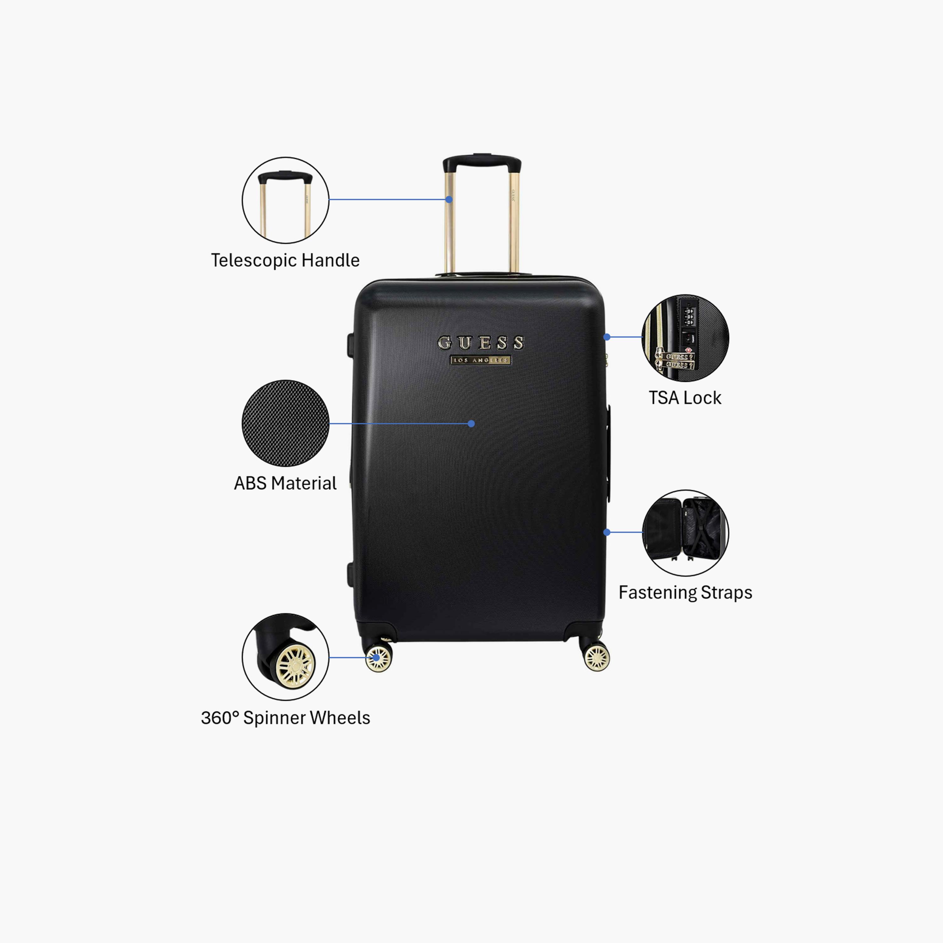 غيس - شنطة سفر لودي كبيرة مقاس 78 سم، مصنوعة من مادة ABS الصلبة بأربع عجلات دوارة قفل TSA-travel-luggagesandbags-luggage-image-3