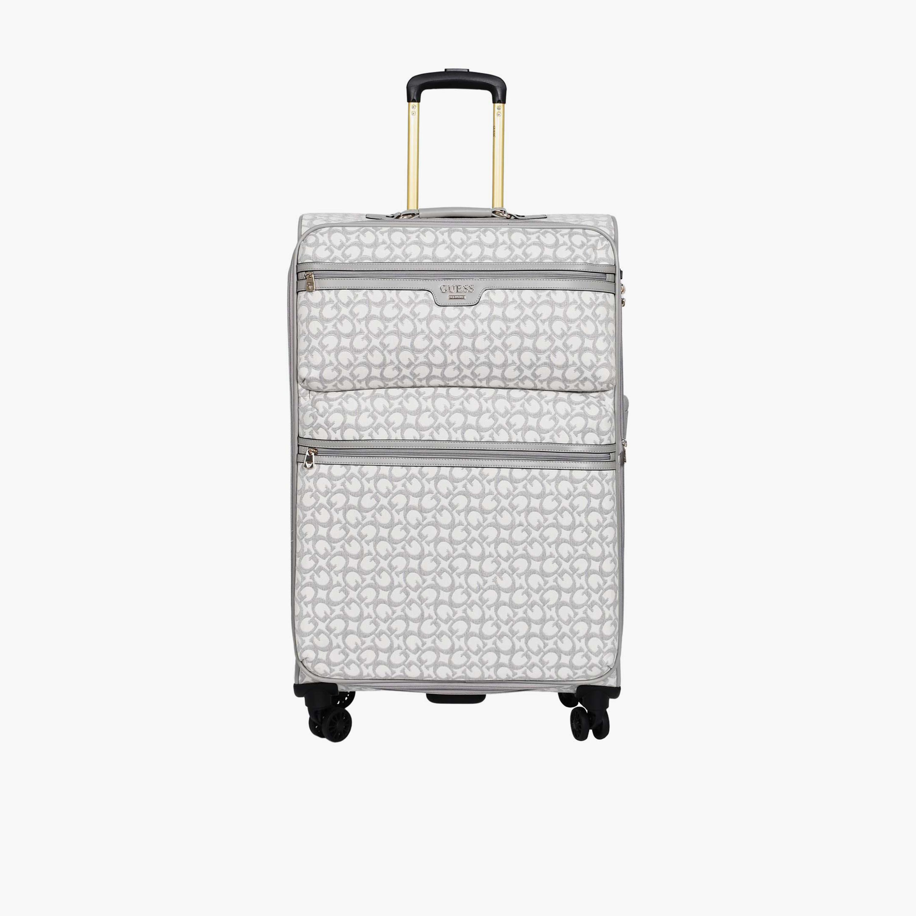Guess Tracie 78 CM Large Check-in Polyester Soft Sided 4-Wheeler Spinner Trolley Bag with TSA Lock-travel-luggagesandbags-luggage-image-1