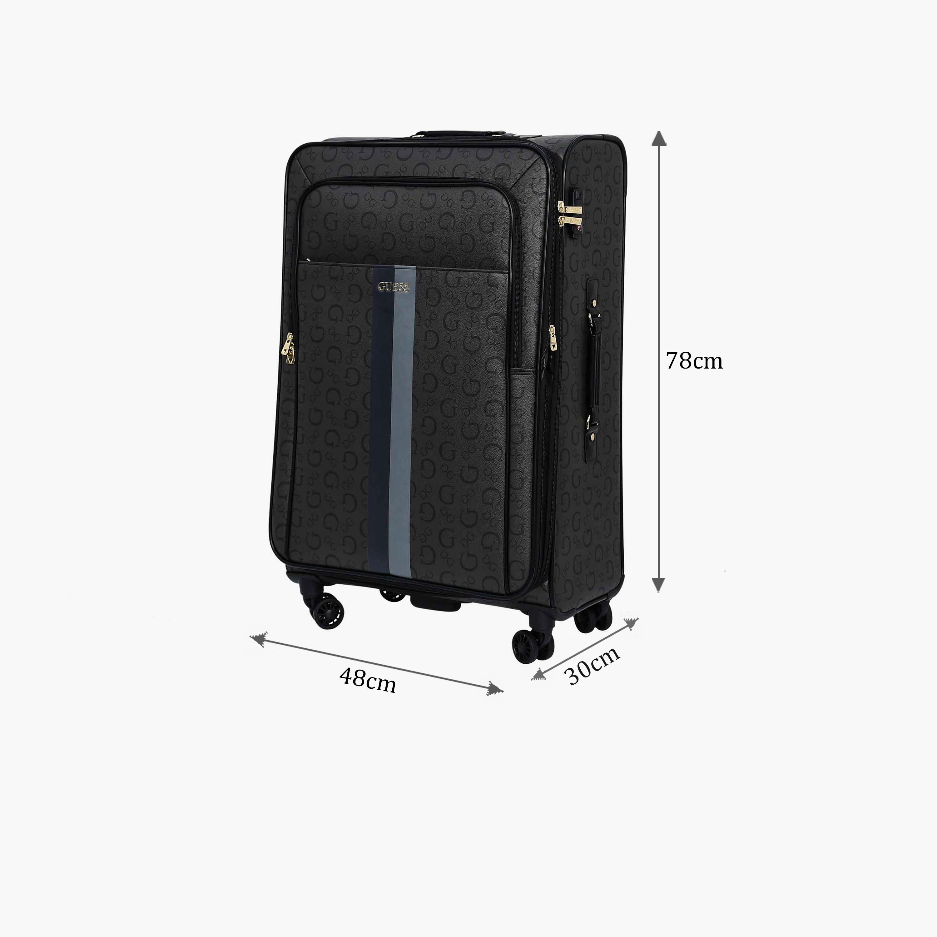 Guess Wester 78 CM Large Check-in Plastic Soft Sided 4-Wheeler Spinner Trolley Bag with TSA Lock-travel-luggagesandbags-luggage-image-11