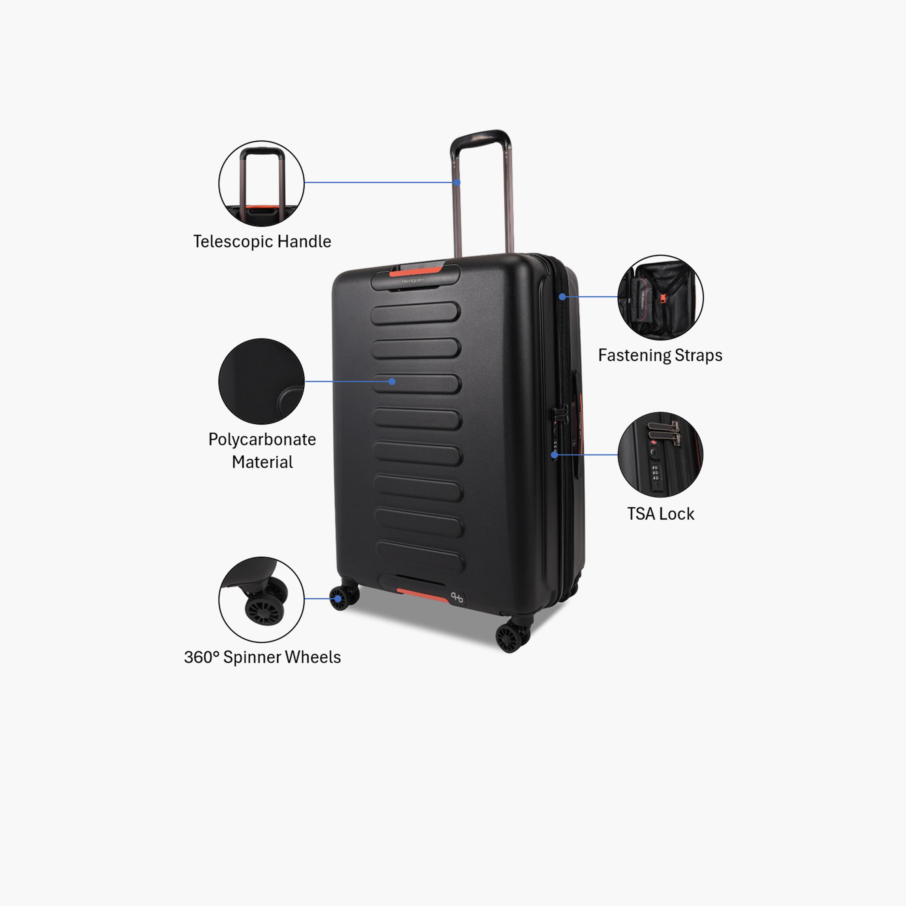 Hedgren Grip 82 CM Extra Large Check-in Polycarbonate with ABS Hard Sided 4-Wheeler Spinner Trolley Bag with TSA Lock-travel-luggagesandbags-luggage-image-3
