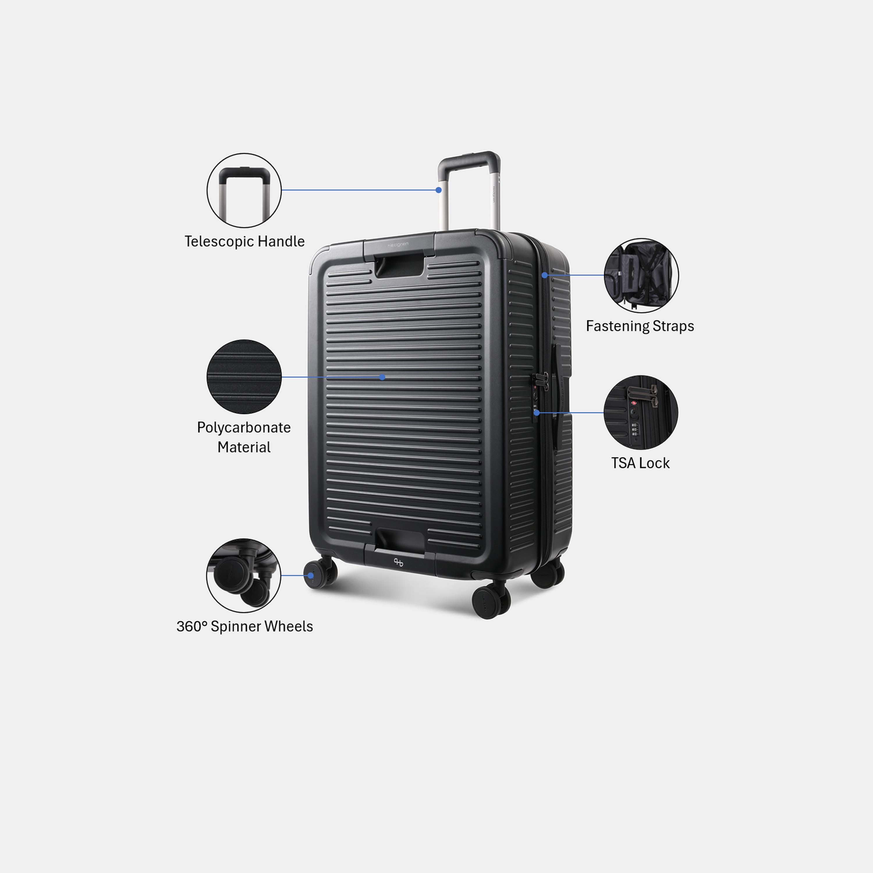 Hedgren Yuno EXP 75 CM Large Check-in Polycarbonate with ABS Hard Sided 4-Wheeler Spinner Trolley Bag with TSA Lock-travel-luggagesandbags-luggage-image-3