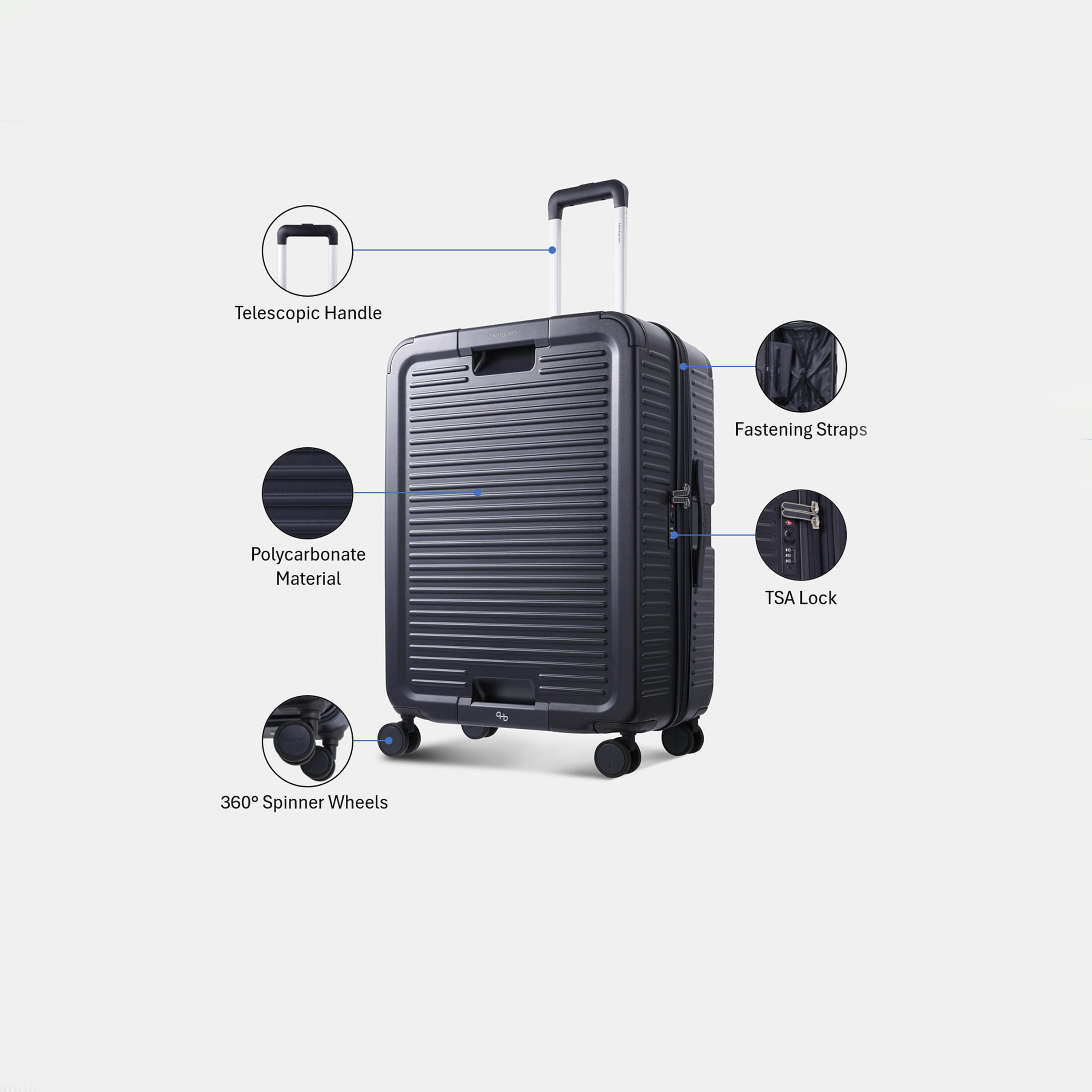 Hedgren Yuno EXP 75 CM Large Check-in Polycarbonate with ABS Hard Sided 4-Wheeler Spinner Trolley Bag with TSA Lock-travel-luggagesandbags-luggage-image-3