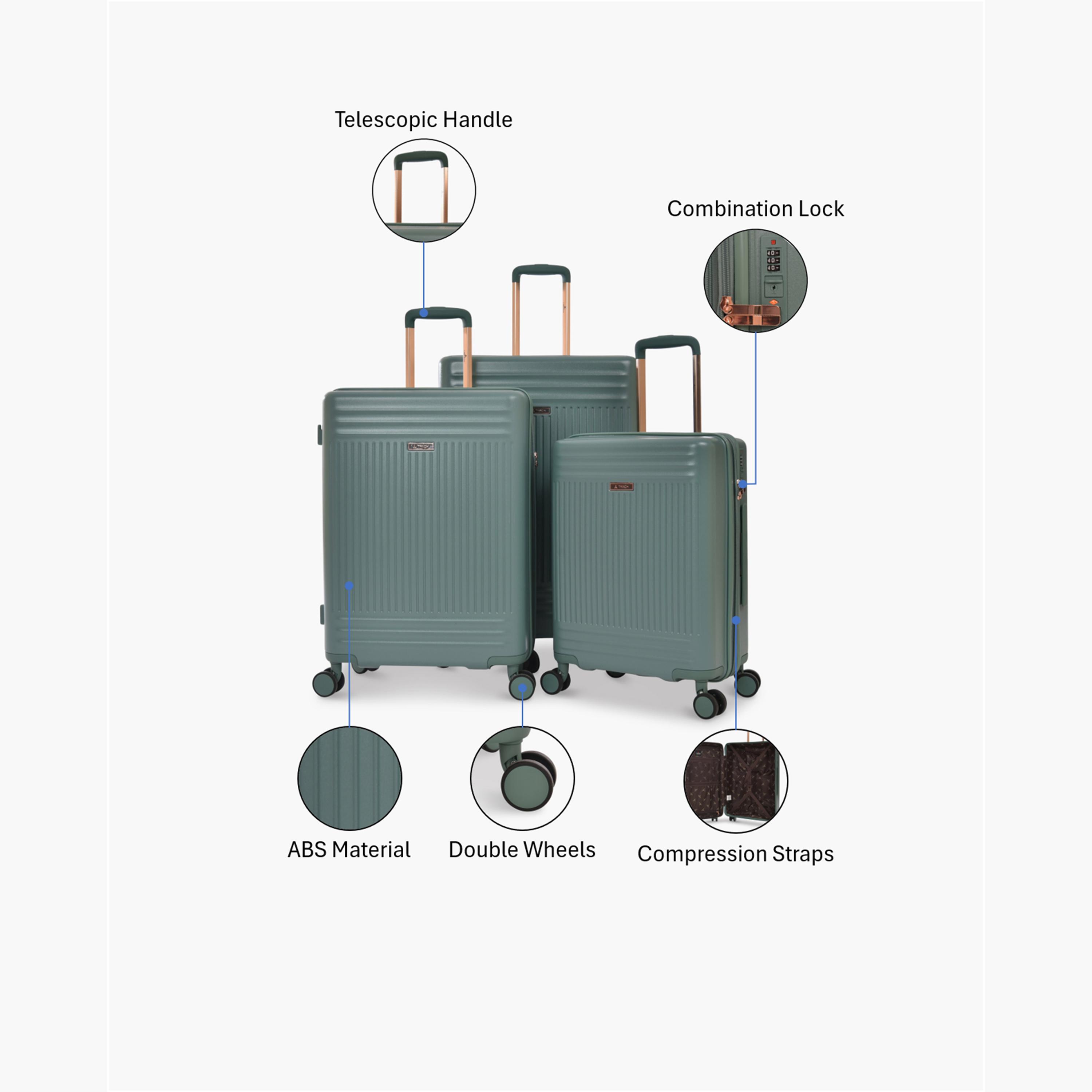 Track Set of 3 ABS Hard-Sided 4-Wheeler Spinner Trolley Bags with Combination Lock-travel-luggagesandbags-luggage-image-2