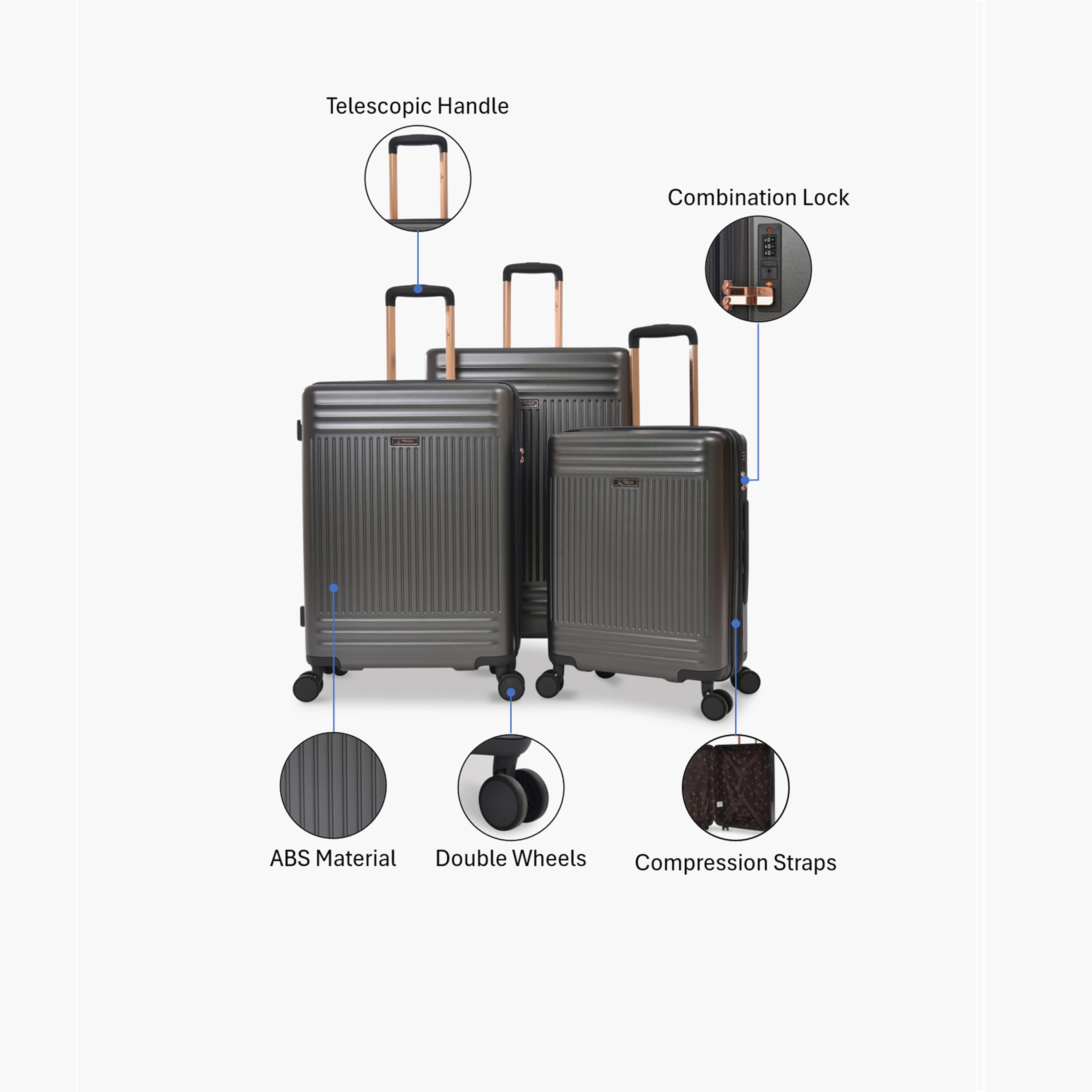 Track Set of 3 ABS Hard-Sided 4-Wheeler Spinner Trolley Bags with Combination Lock-travel-luggagesandbags-luggage-image-2