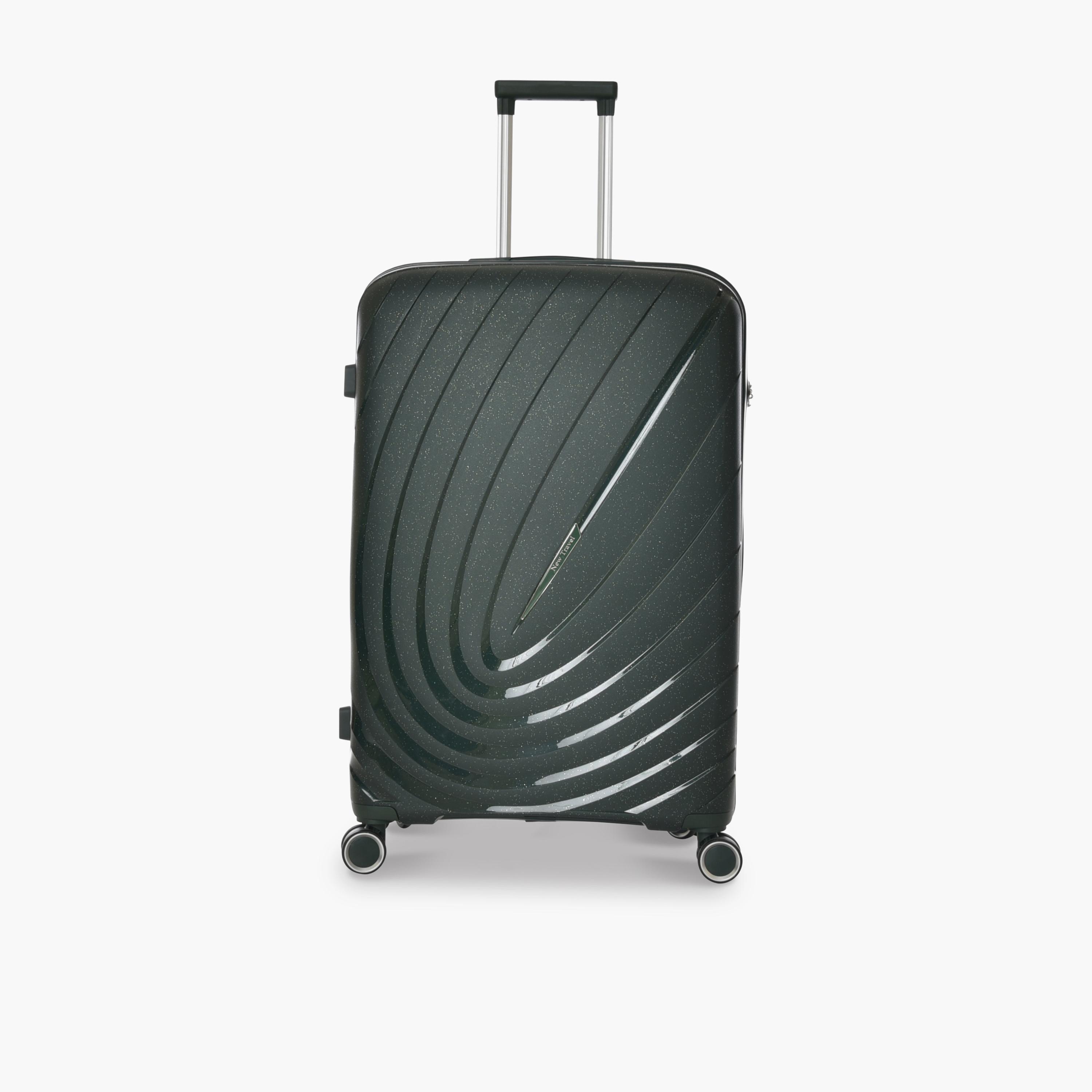 New Travel Set of 4 Polypropylene Hard-Sided 4-Wheeler Spinner Trolley Bags with Combination Lock-travel-luggagesandbags-luggage-image-4