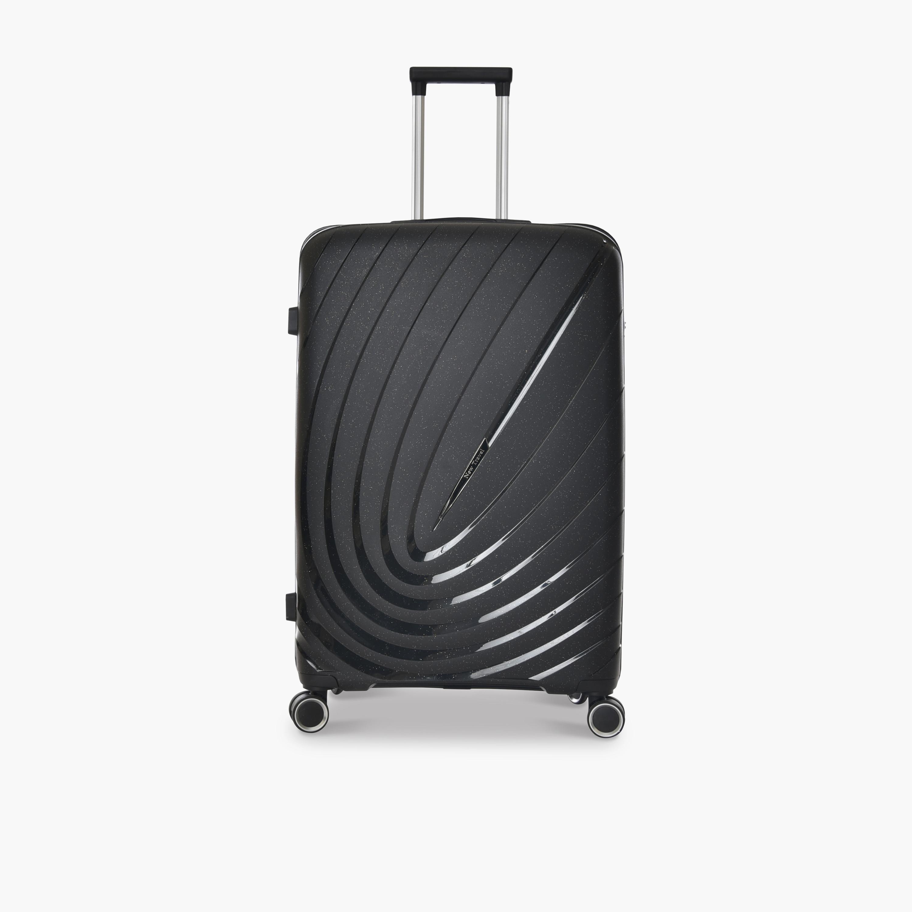New Travel Set of 4 Polypropylene Hard-Sided 4-Wheeler Spinner Trolley Bags with Combination Lock-travel-luggagesandbags-luggage-image-4