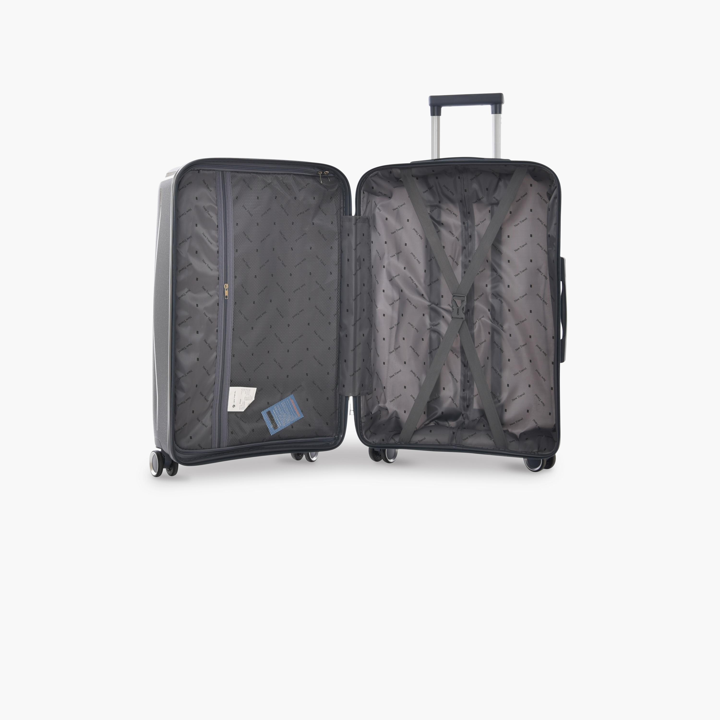 New Travel Set of 4 Polypropylene Hard-Sided 4-Wheeler Spinner Trolley Bags with Combination Lock-travel-luggagesandbags-luggage-image-5
