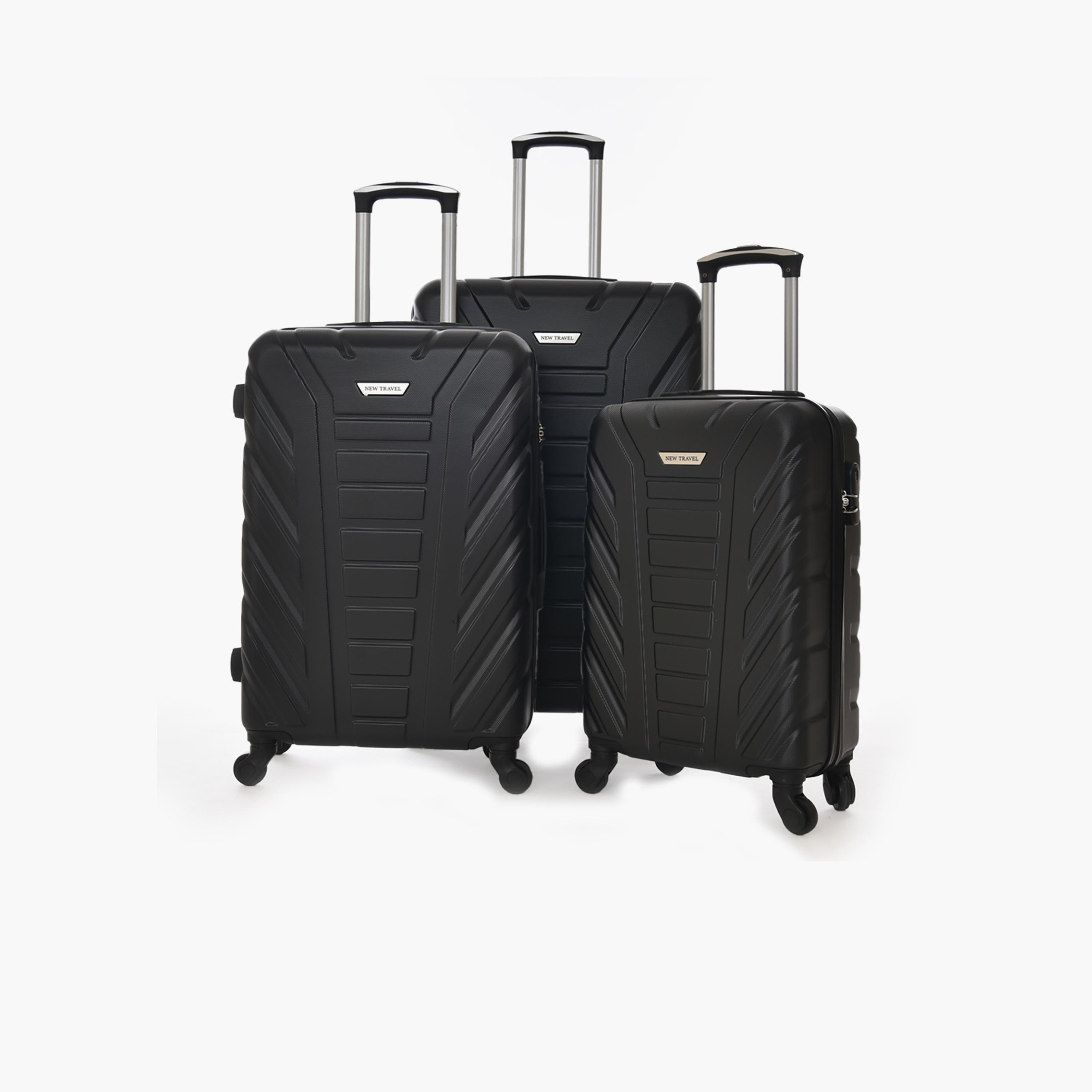 New Travel Set of 3 ABS Hard-Sided 4-Wheeler Spinner Trolley Bags with Combination Lock-travel-luggagesandbags-luggage-image-1