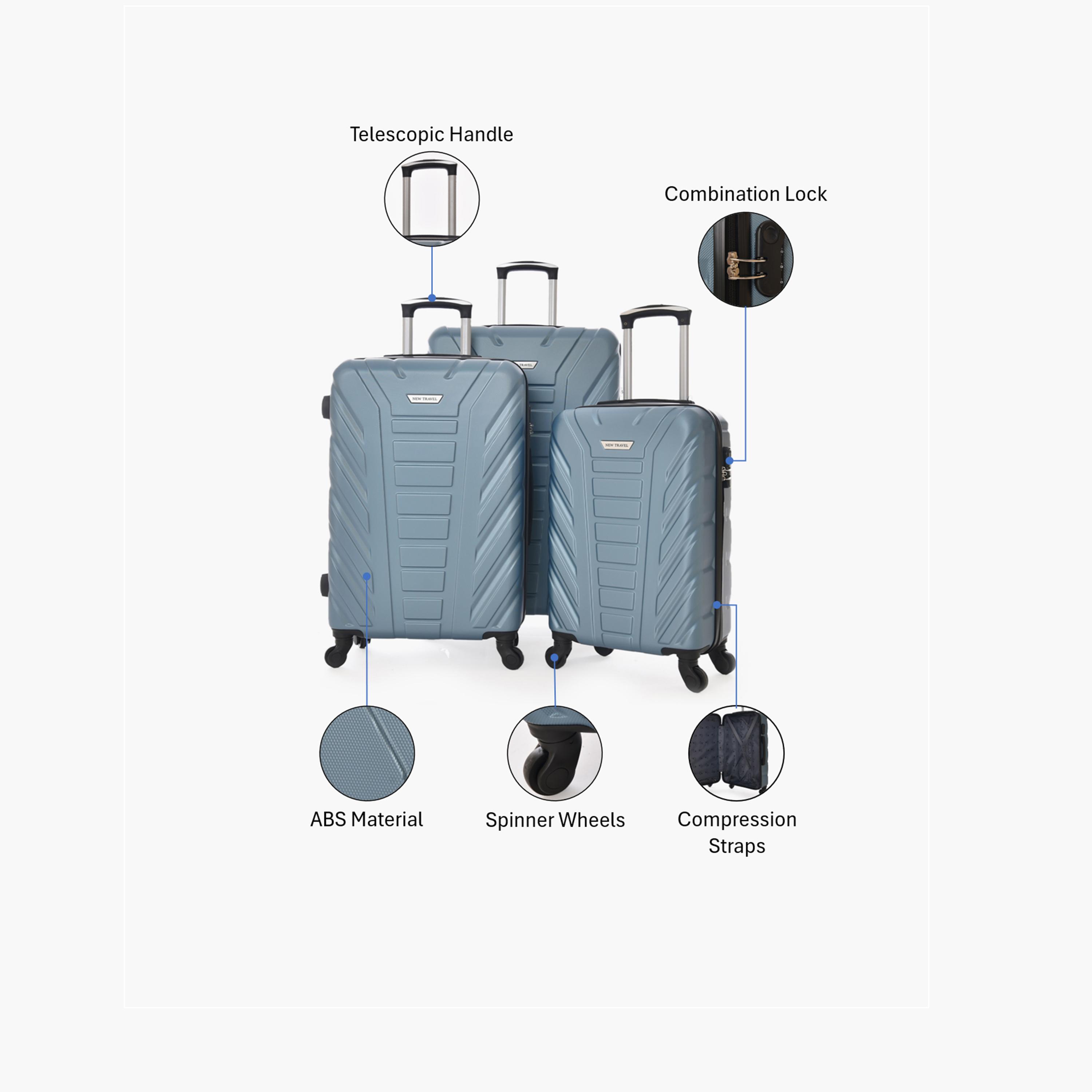 New Travel Set of 3 ABS Hard-Sided 4-Wheeler Spinner Trolley Bags with Combination Lock-travel-luggagesandbags-luggage-image-2