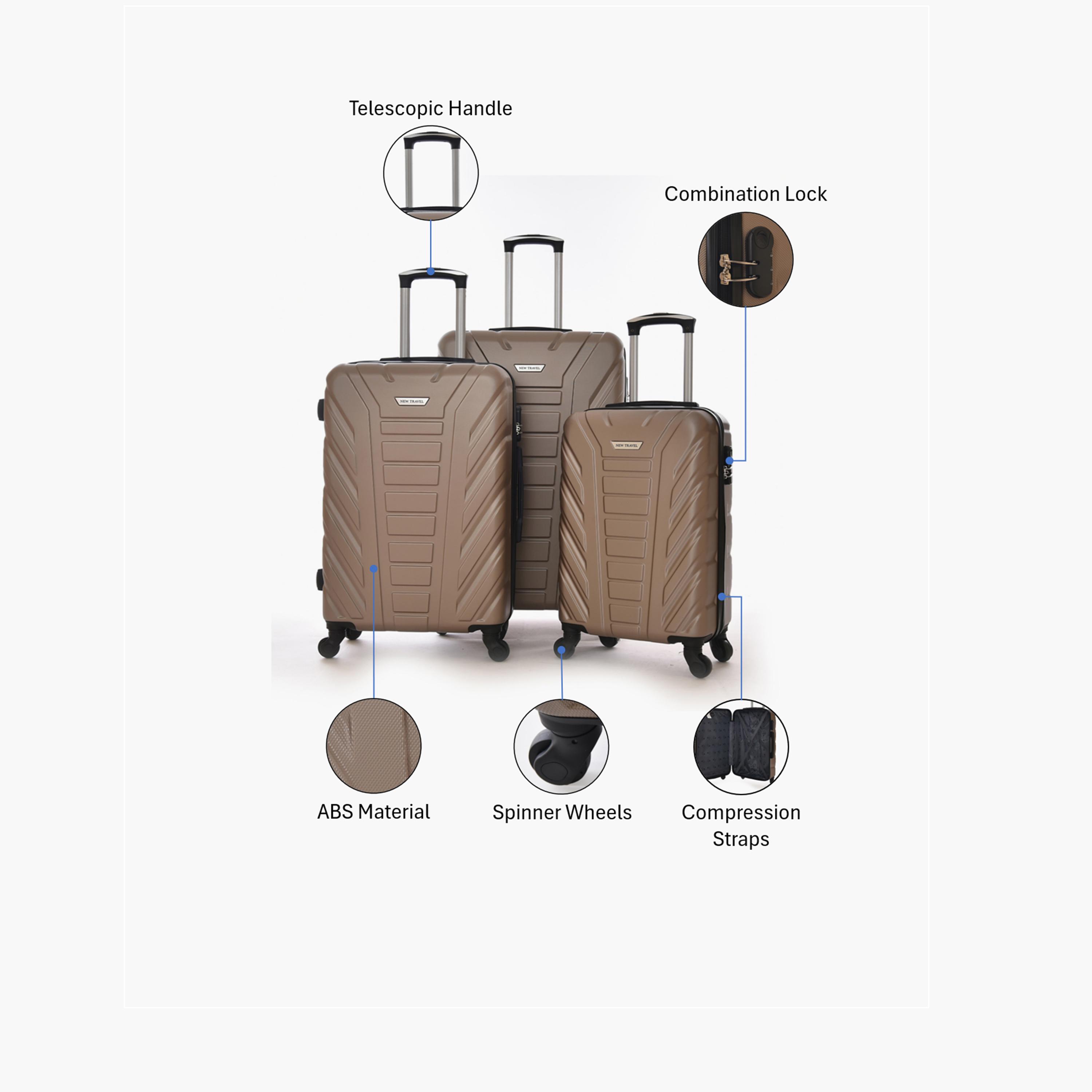 New Travel Set of 3 ABS Hard-Sided 4-Wheeler Spinner Trolley Bags with Combination Lock-travel-luggagesandbags-luggage-image-2