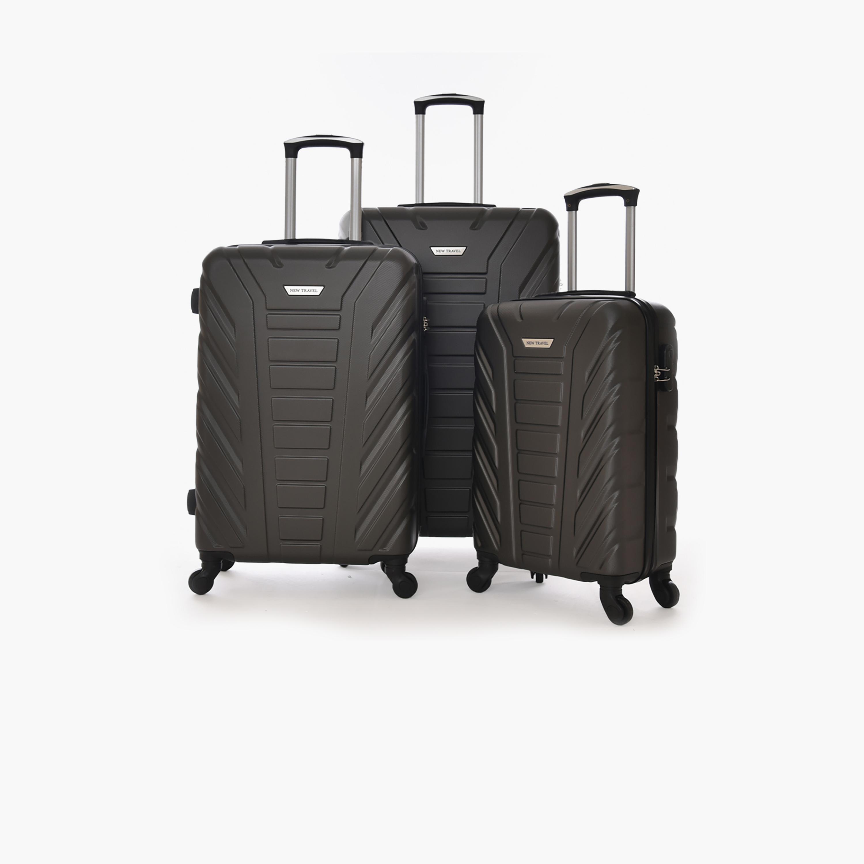New Travel Set of 3 ABS Hard-Sided 4-Wheeler Spinner Trolley Bags with Combination Lock-travel-luggagesandbags-luggage-image-1