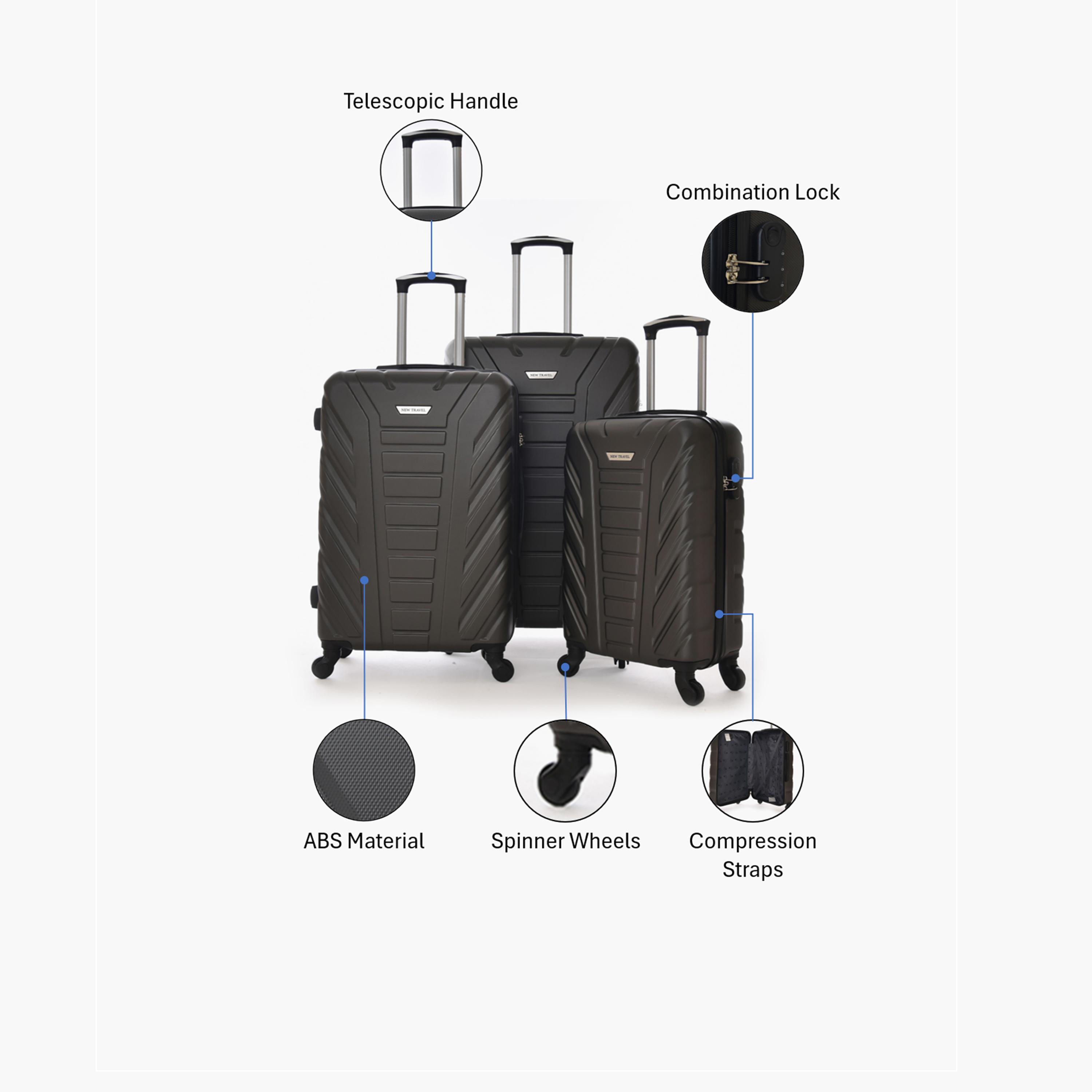 New Travel Set of 3 ABS Hard-Sided 4-Wheeler Spinner Trolley Bags with Combination Lock-travel-luggagesandbags-luggage-image-2