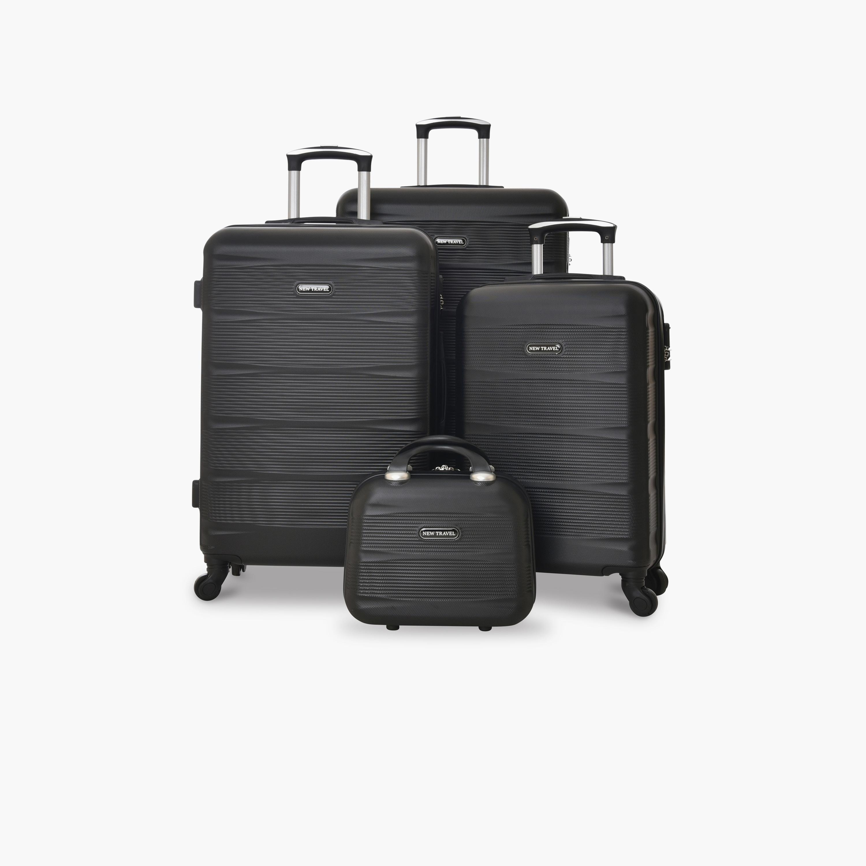 New Travel Set of 4 ABS Hard-Sided 4-Wheeler Spinner Trolley Bags with Combination Lock-travel-luggagesandbags-luggage-image-1