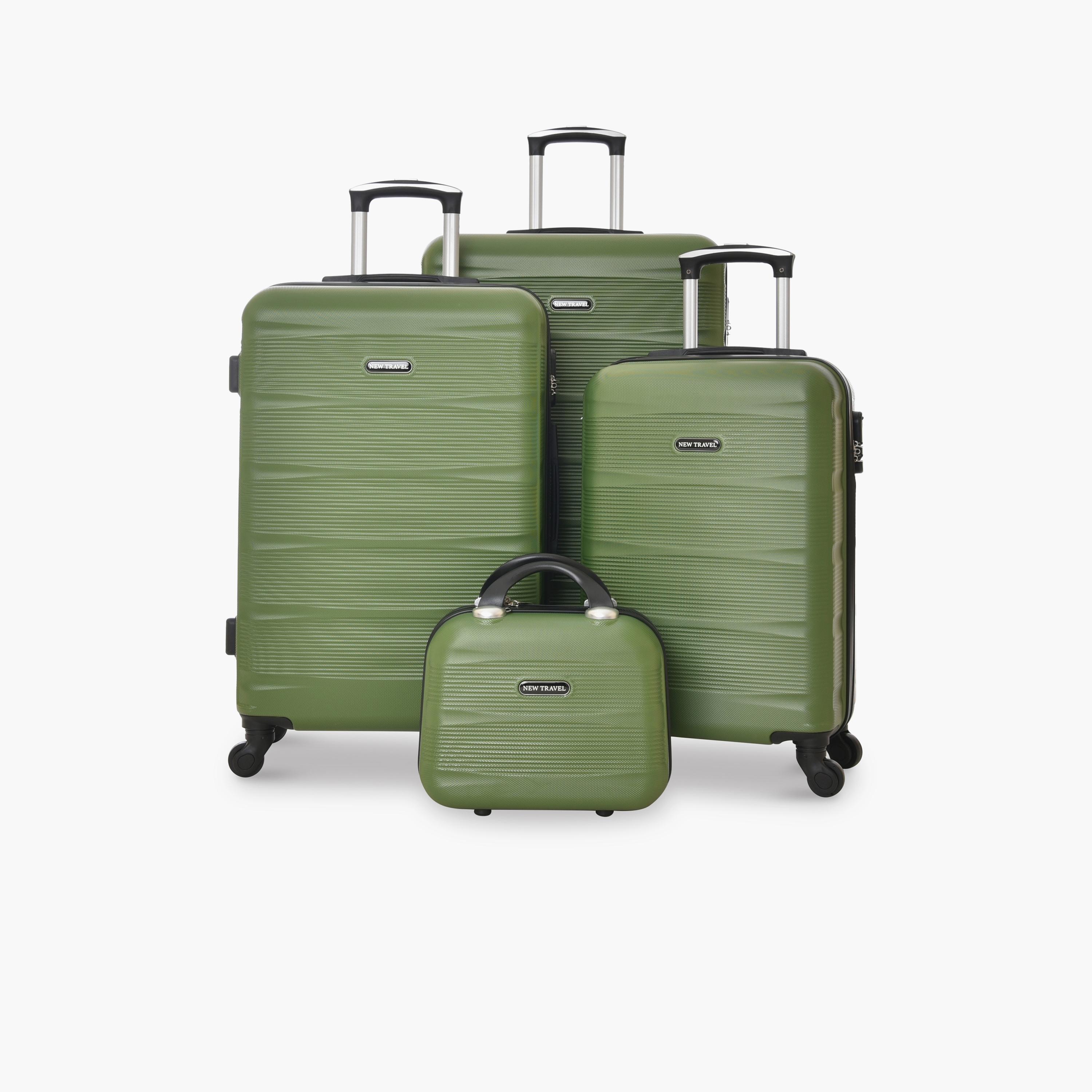 New Travel Set of 4 ABS Hard-Sided 4-Wheeler Spinner Trolley Bags with Combination Lock-travel-luggagesandbags-luggage-image-1