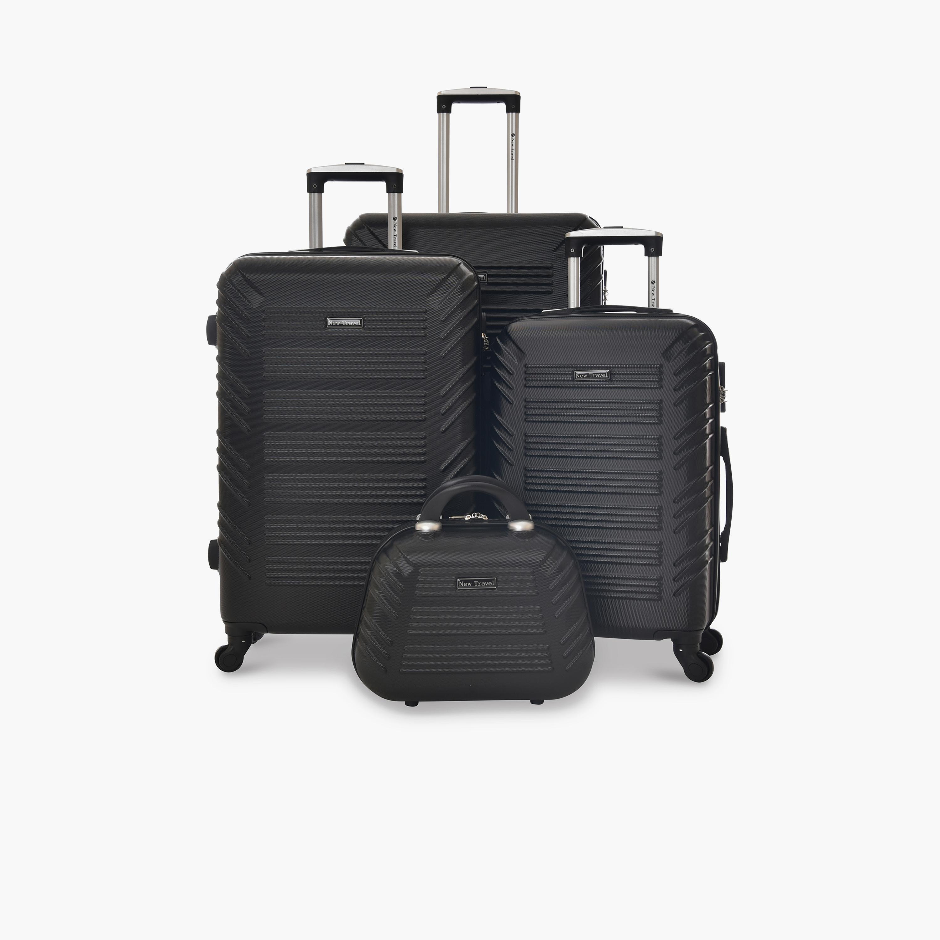 New Travel Set of 4 ABS Hard-Sided 4-Wheeler Spinner Trolley Bags with Combination Lock-travel-luggagesandbags-luggage-image-1