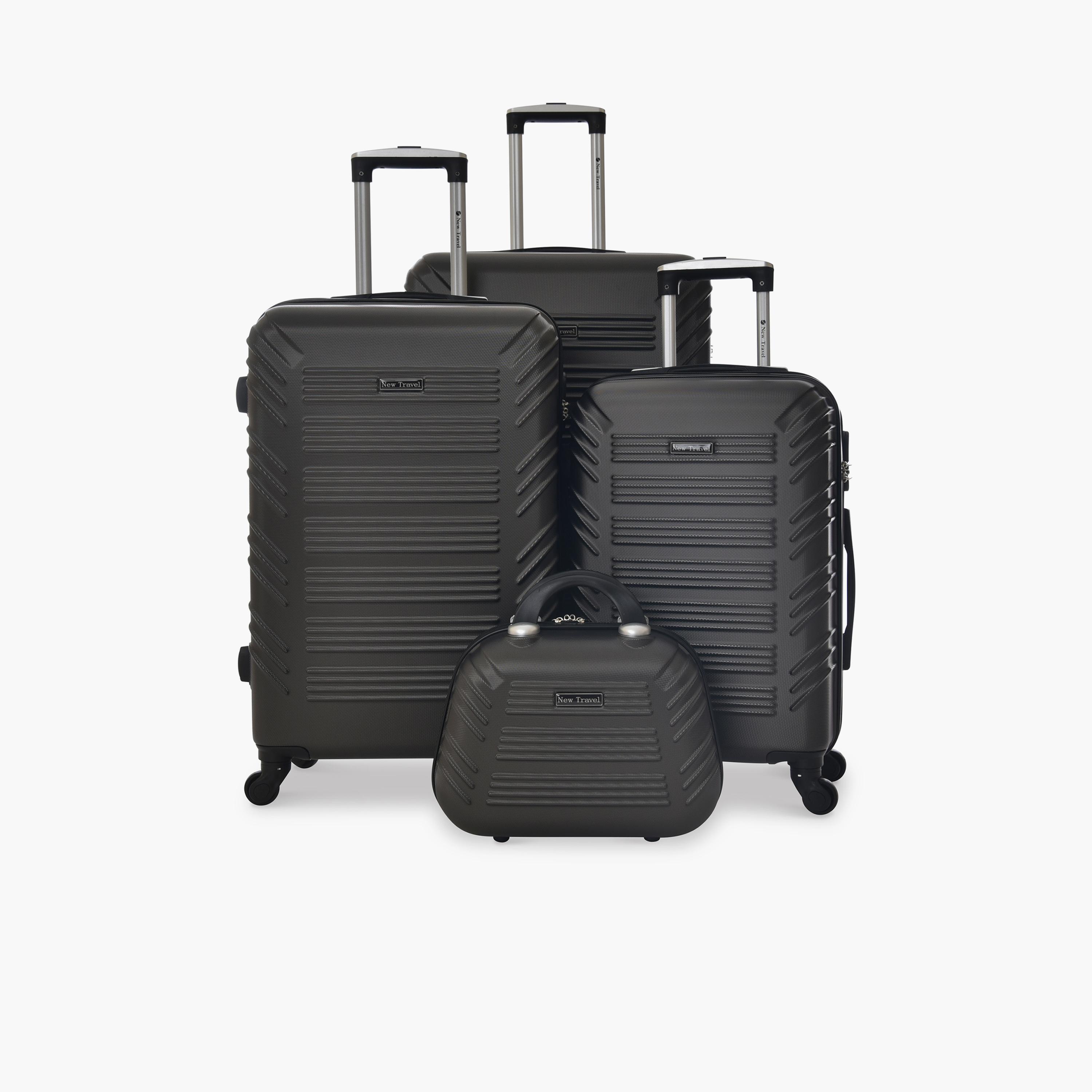 New Travel Set of 4 ABS Hard-Sided 4-Wheeler Spinner Trolley Bags with Combination Lock-travel-luggagesandbags-luggage-image-1
