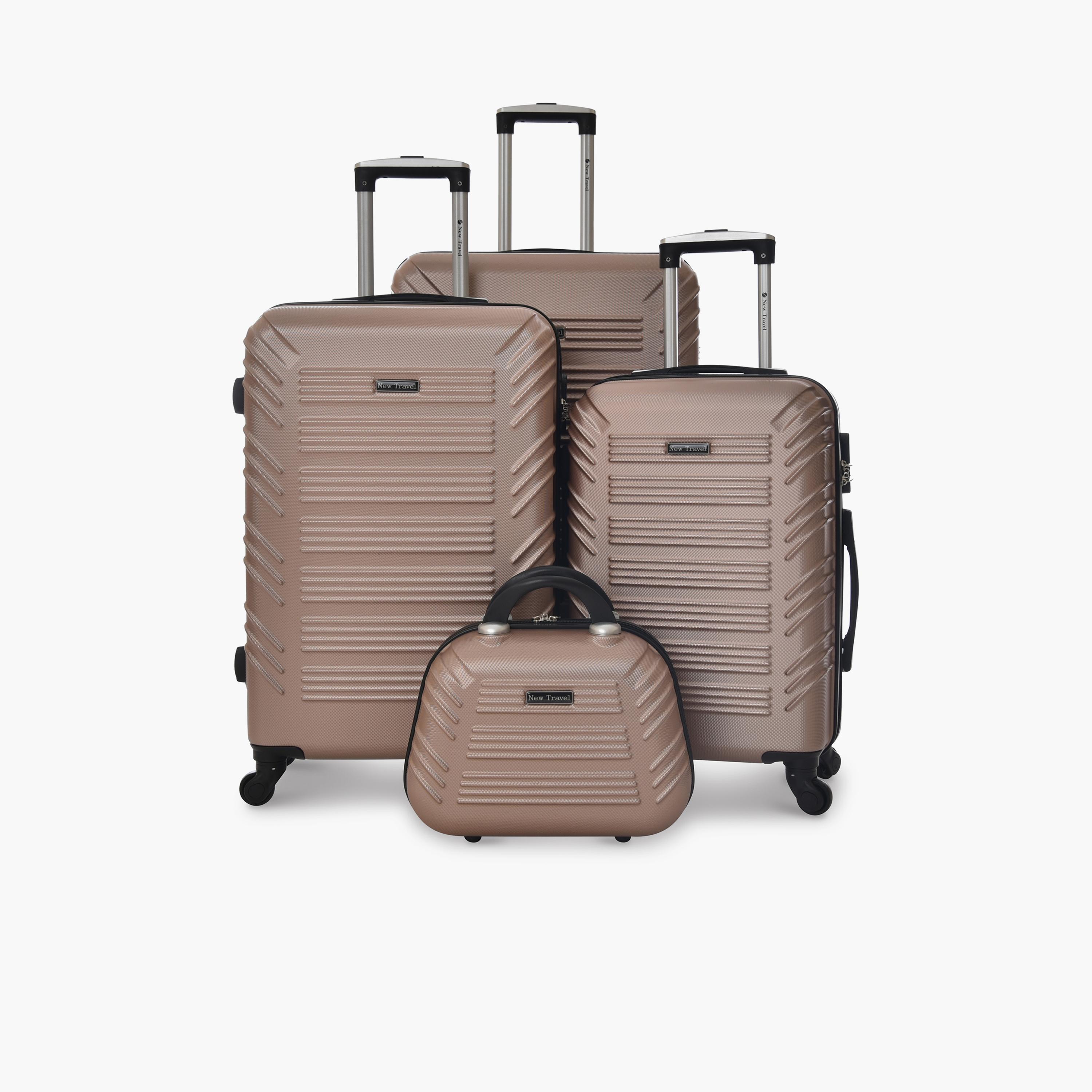 New Travel Set of 4 ABS Hard-Sided 4-Wheeler Spinner Trolley Bags with Combination Lock-travel-luggagesandbags-luggage-image-1