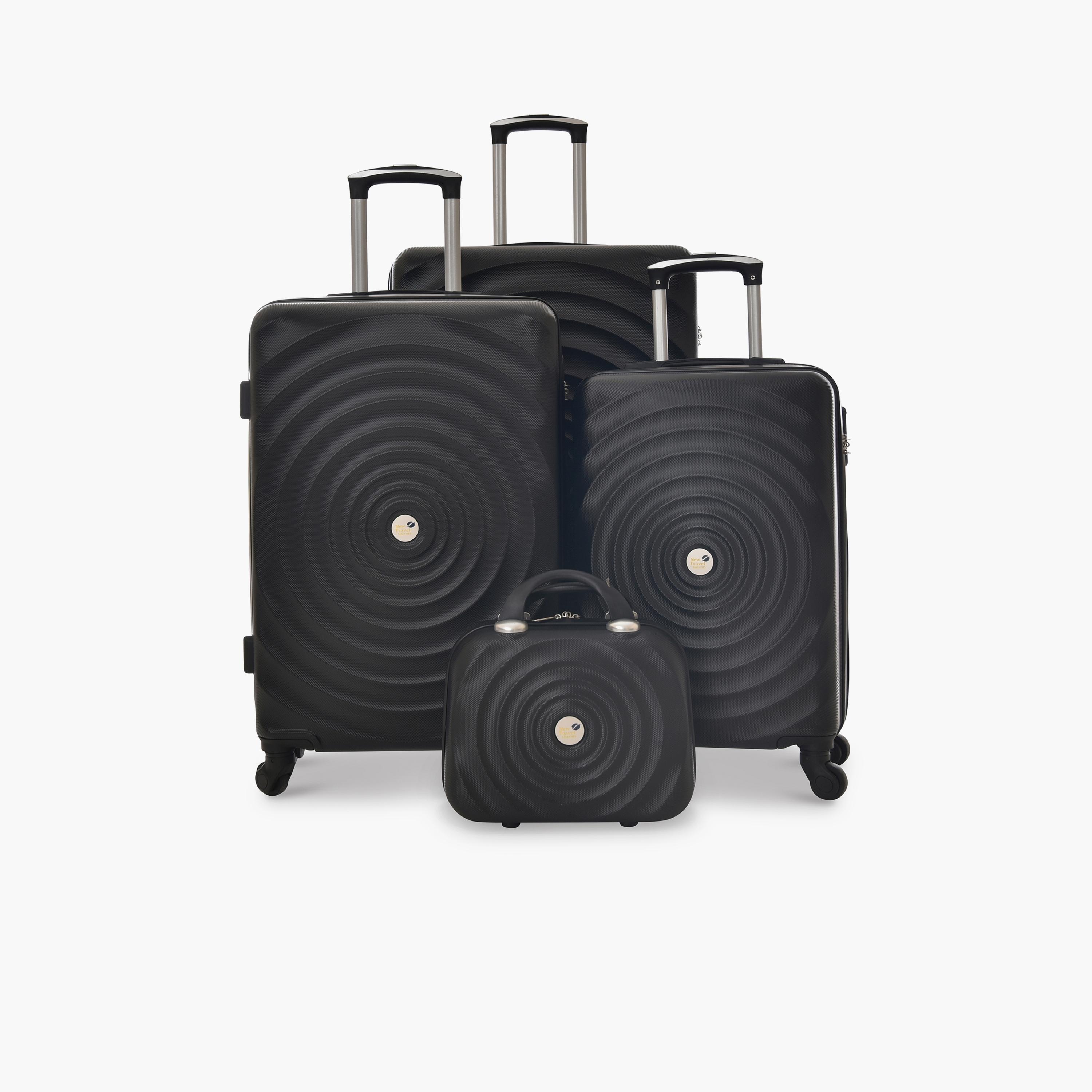 New Travel Set of 4 ABS Hard-Sided 4-Wheeler Spinner Trolley Bags with Combination Lock-travel-luggagesandbags-luggage-image-1