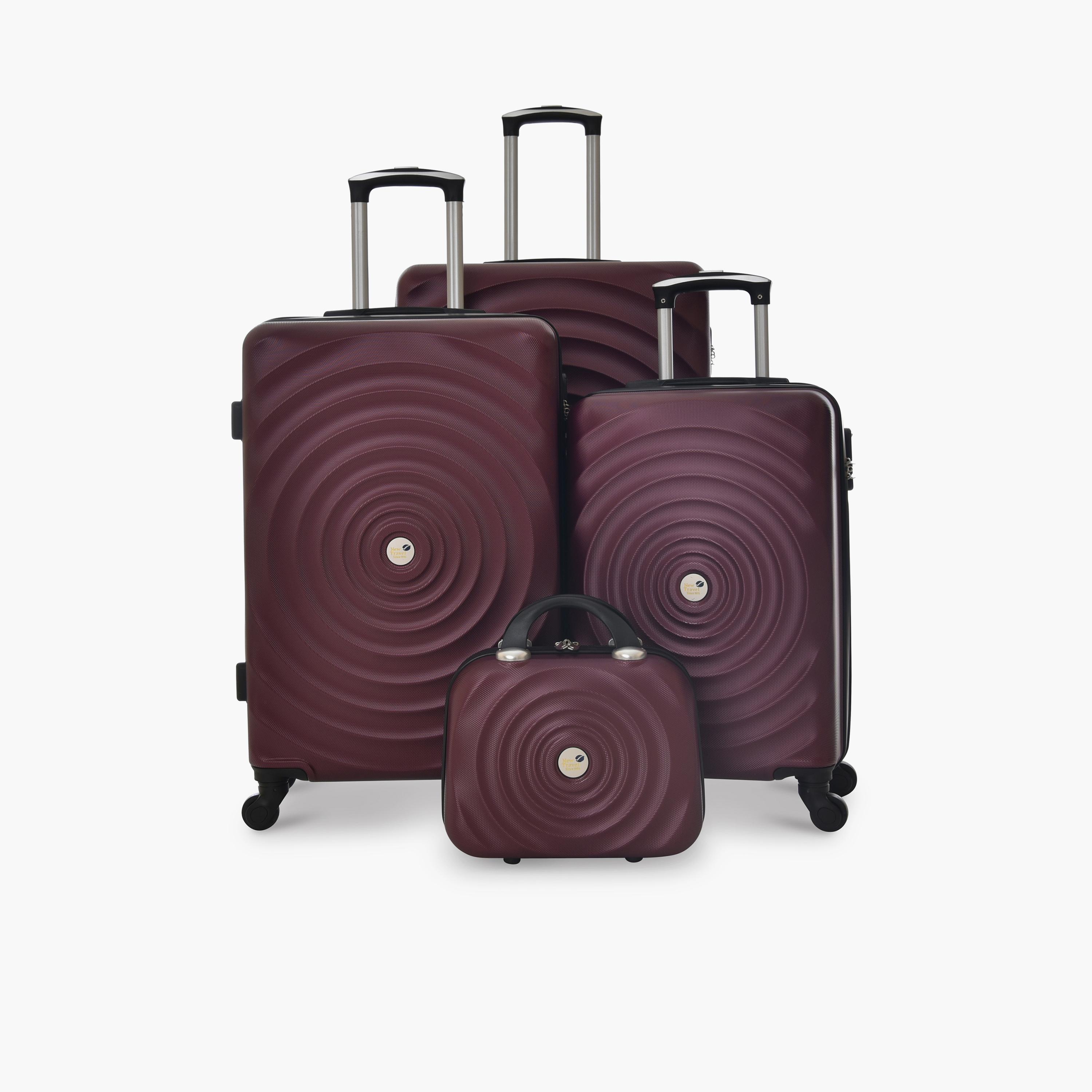 New Travel Set of 4 ABS Hard-Sided 4-Wheeler Spinner Trolley Bags with Combination Lock-travel-luggagesandbags-luggage-image-1